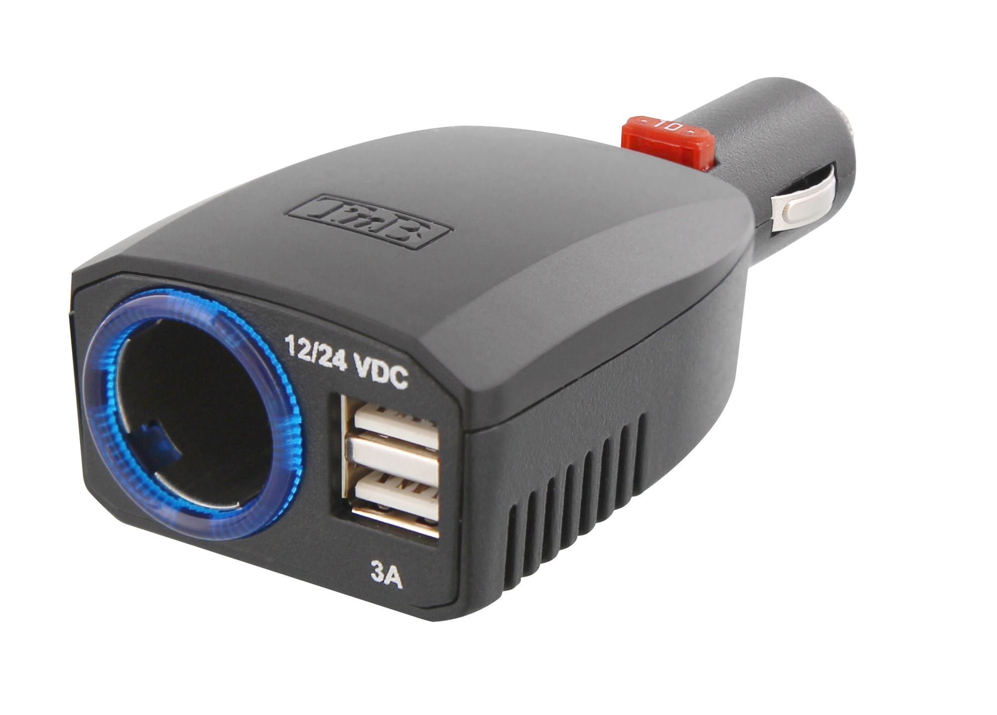 2XUSB-A 24W car charger + 1 car socket3