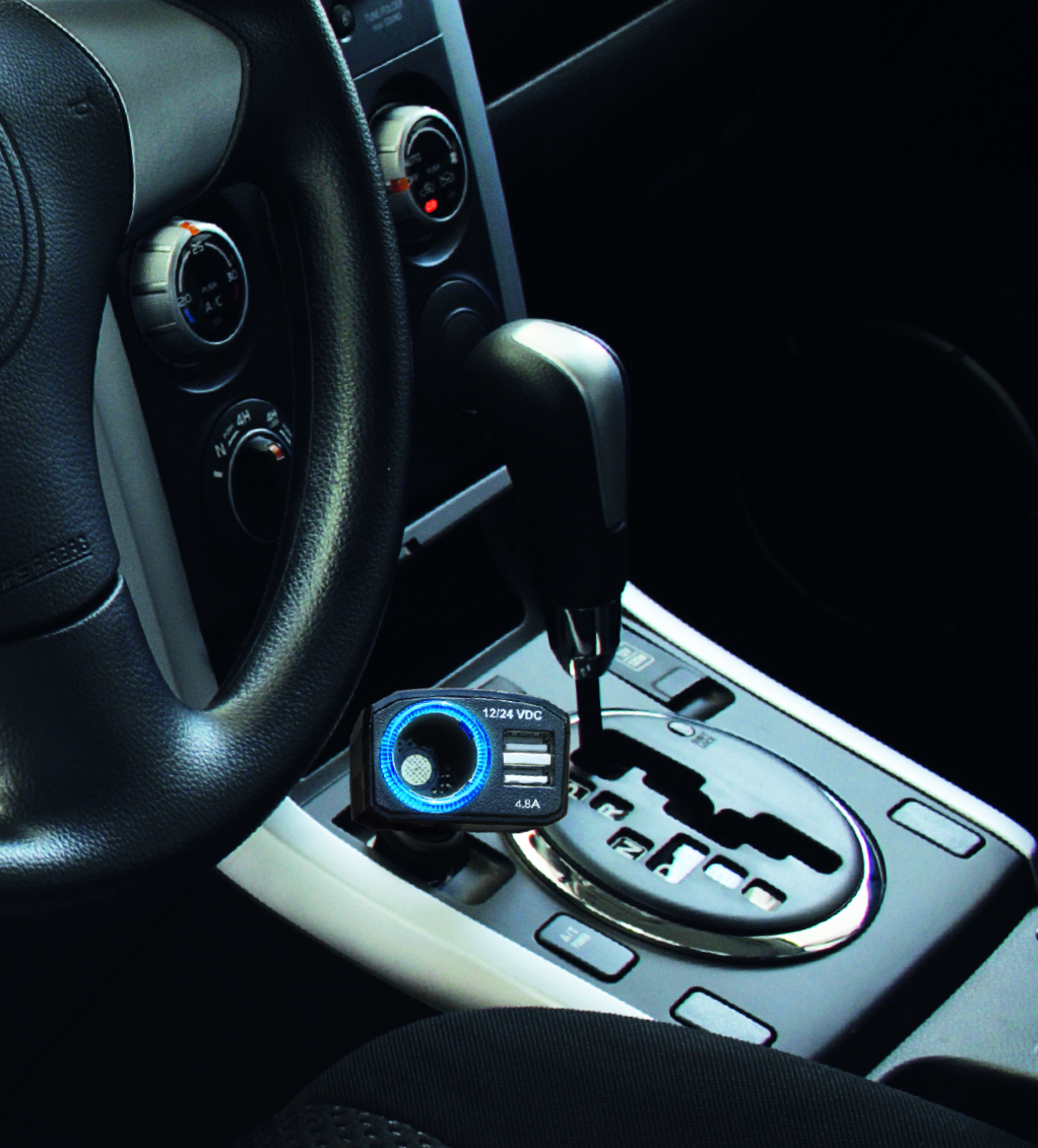 2XUSB-A 24W car charger + 1 car socket4