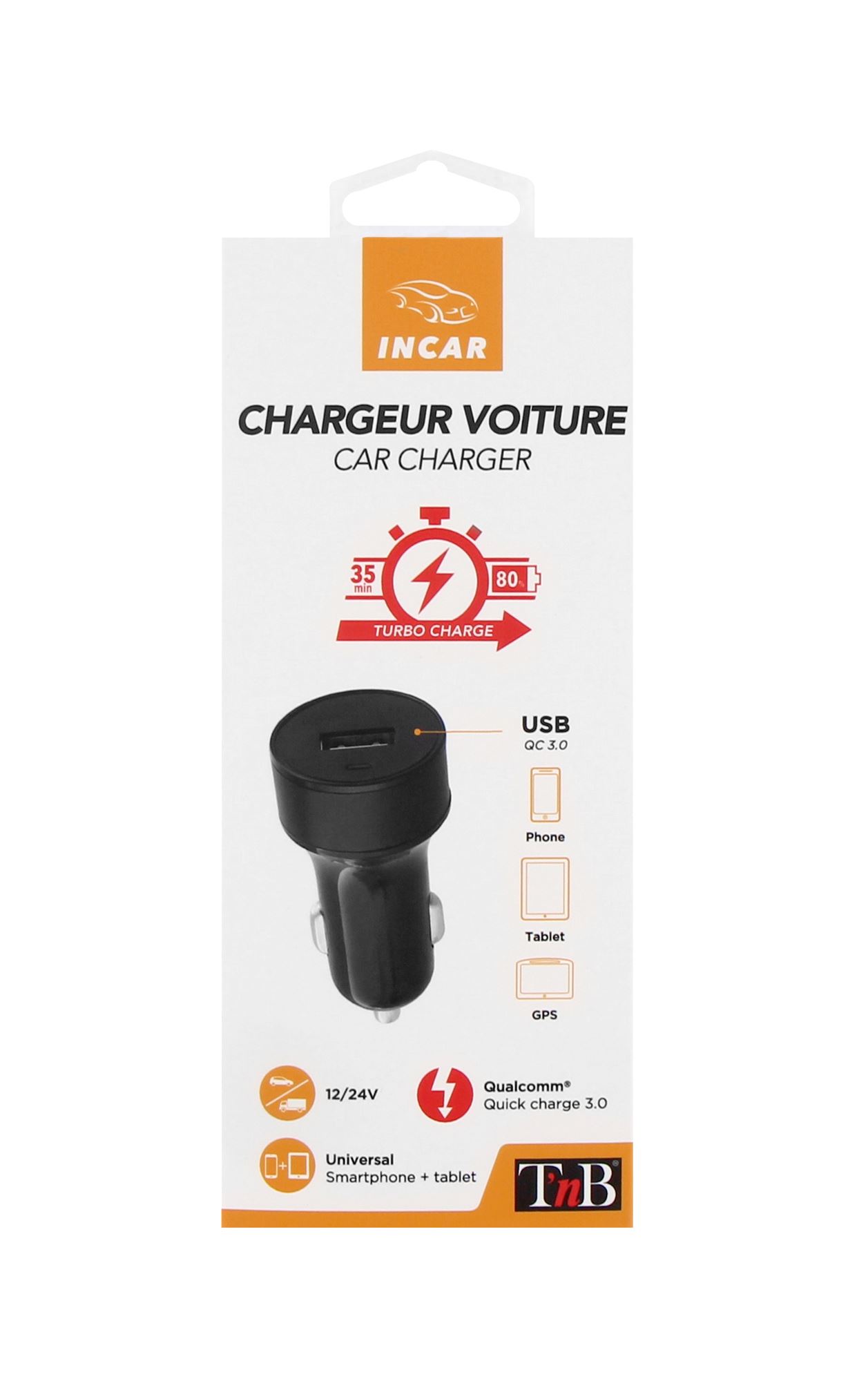 Chargeur allume-cigare 1XUSB-A 18W quick charge4