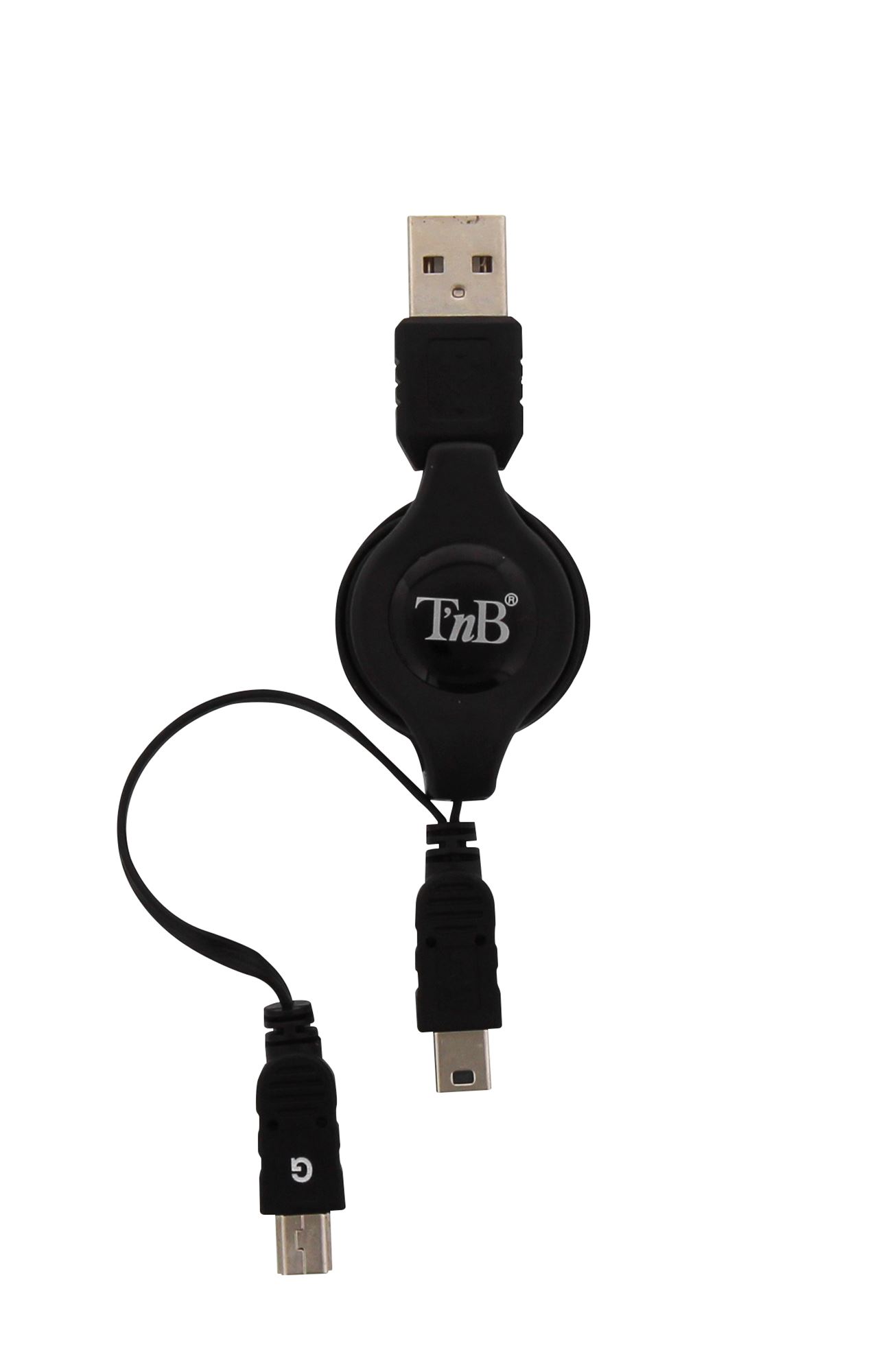 1XUSB-A Cargador de red 5W y encendedor + cable mini USB retráctil4