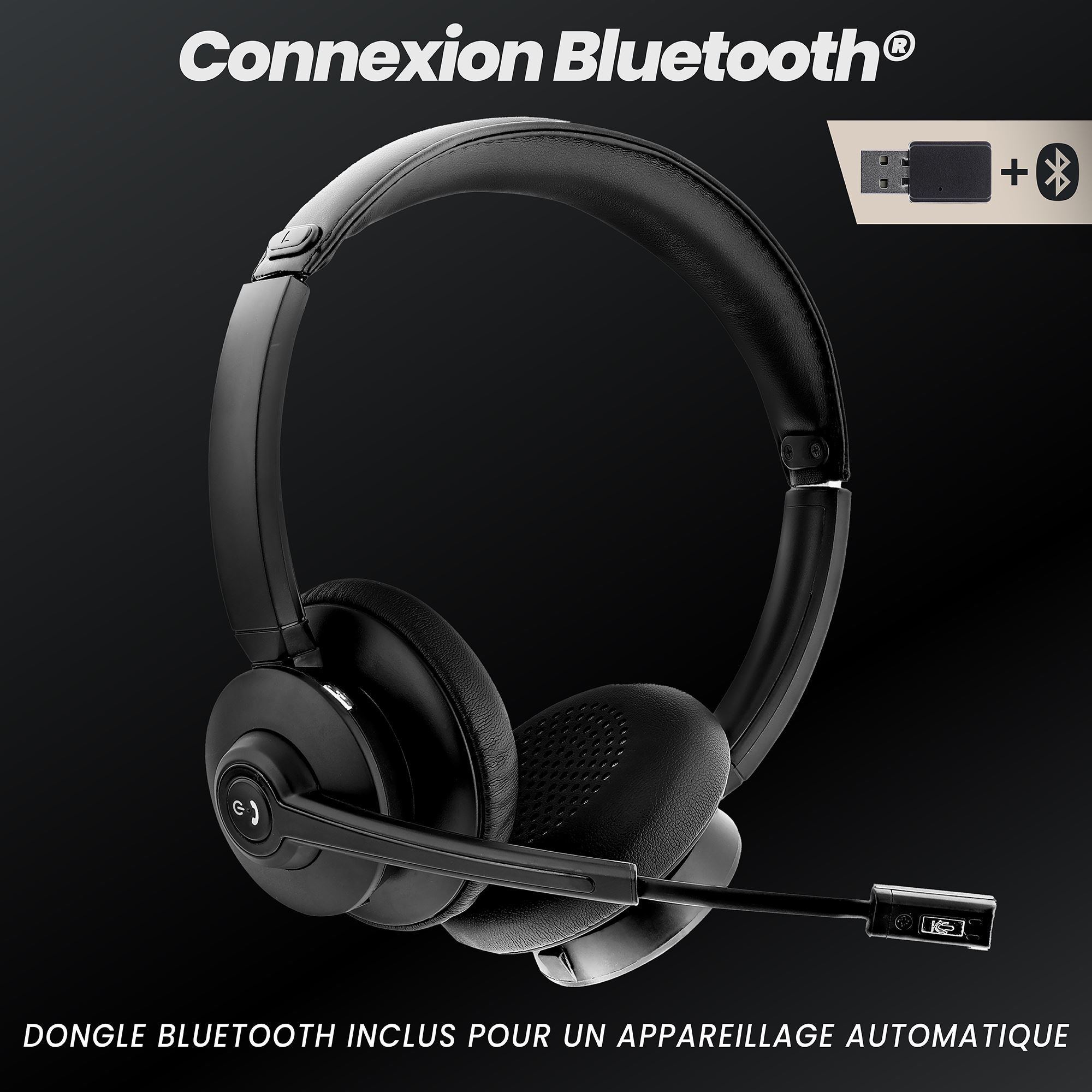 Micrófono auricular Bluetooth® de 2,4 GHz con base de carga ACTIV 1000X5