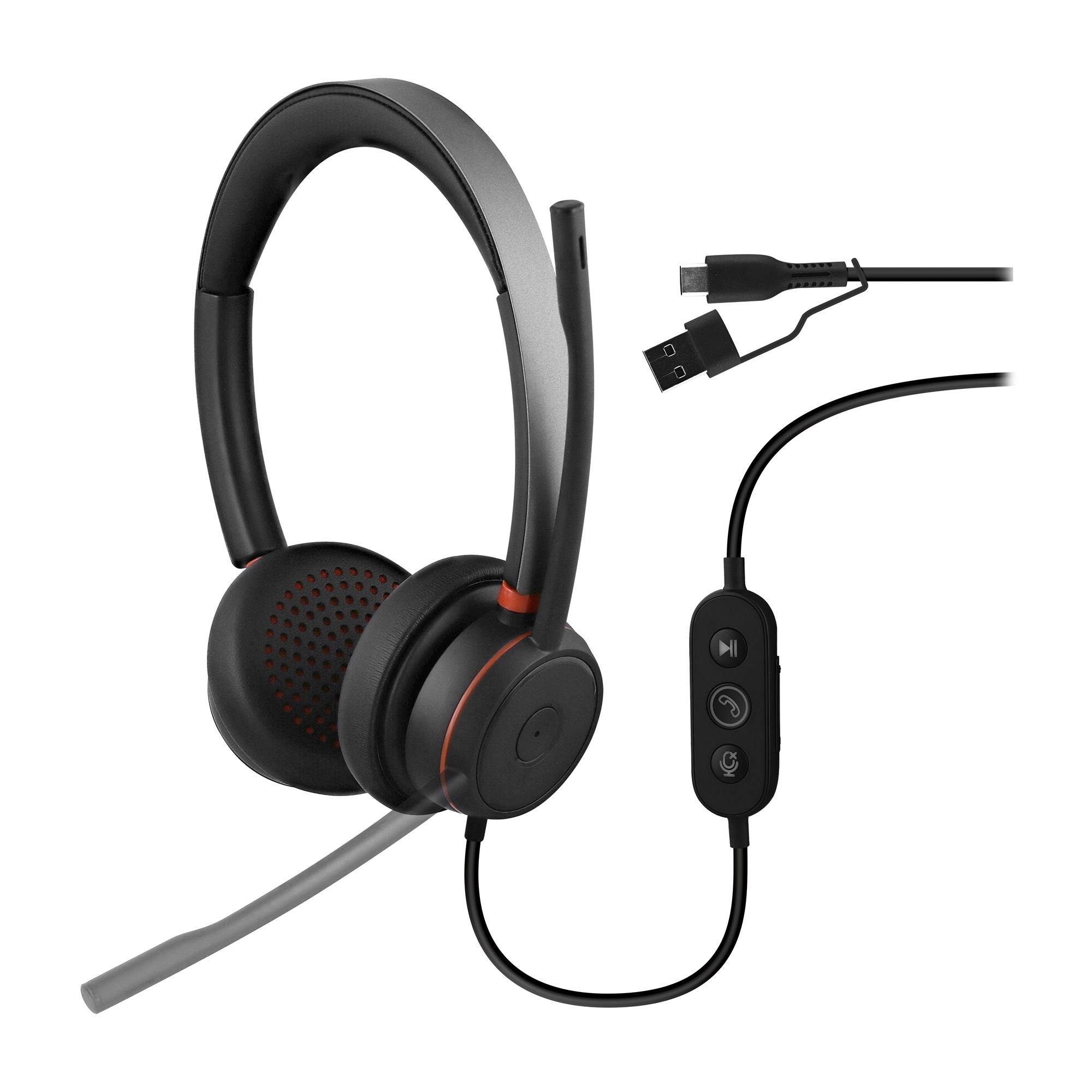 Casque professionnel filaire optimisé pour Teams - USB-A & USB-C - ACTIV400S2