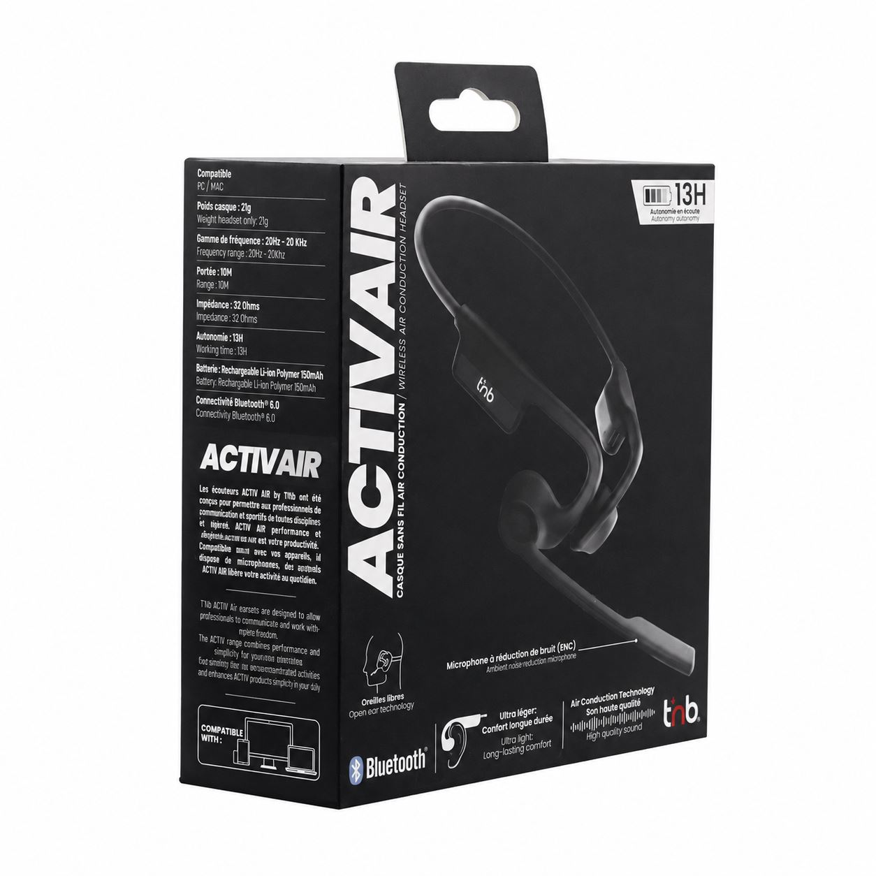 Ultra-lightweight Bluetooth® Headset - ACTIVAIR8