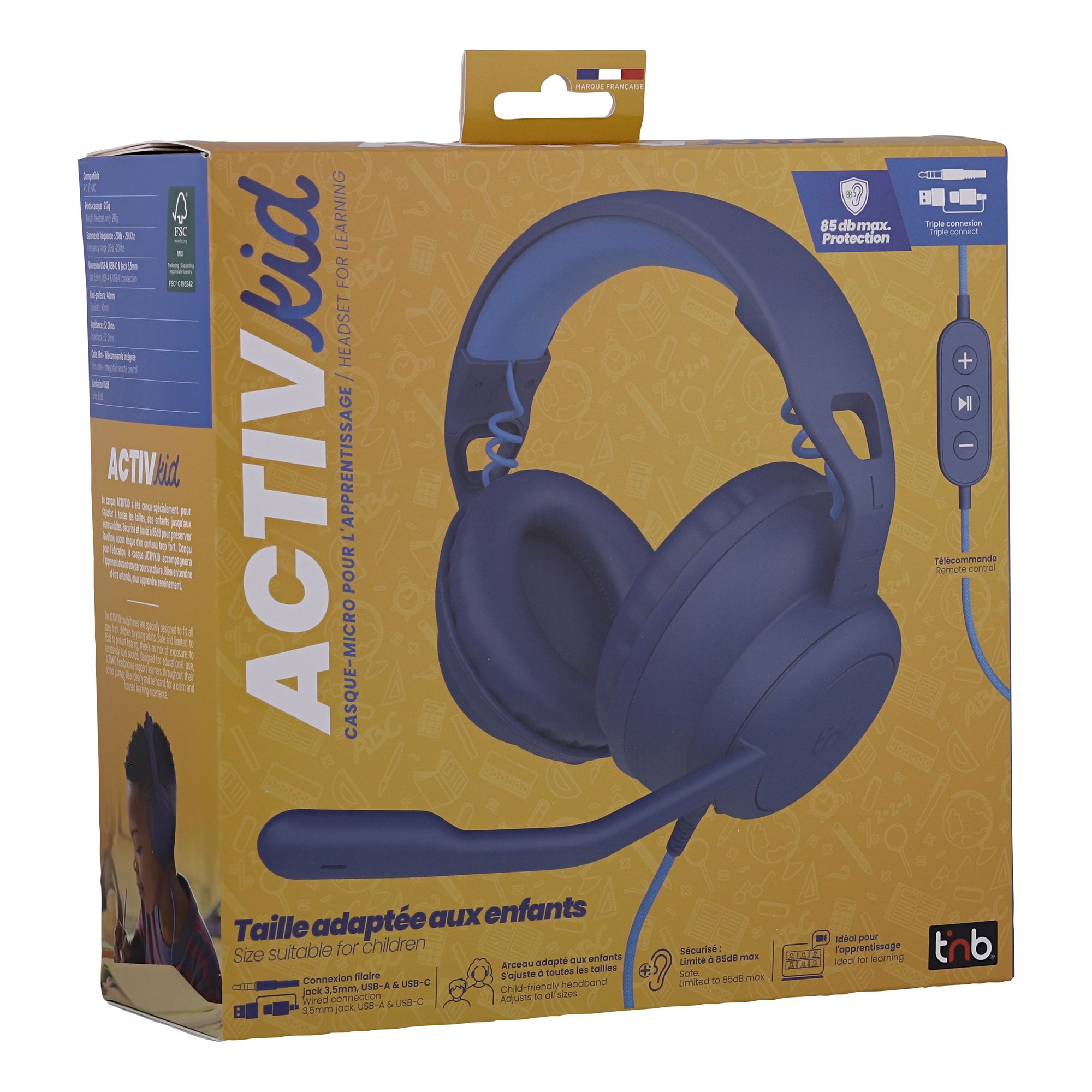 Auriculares con micrófono con cable para niños ACTIVKID - ajuste de talla especial y limitación de decibelios7