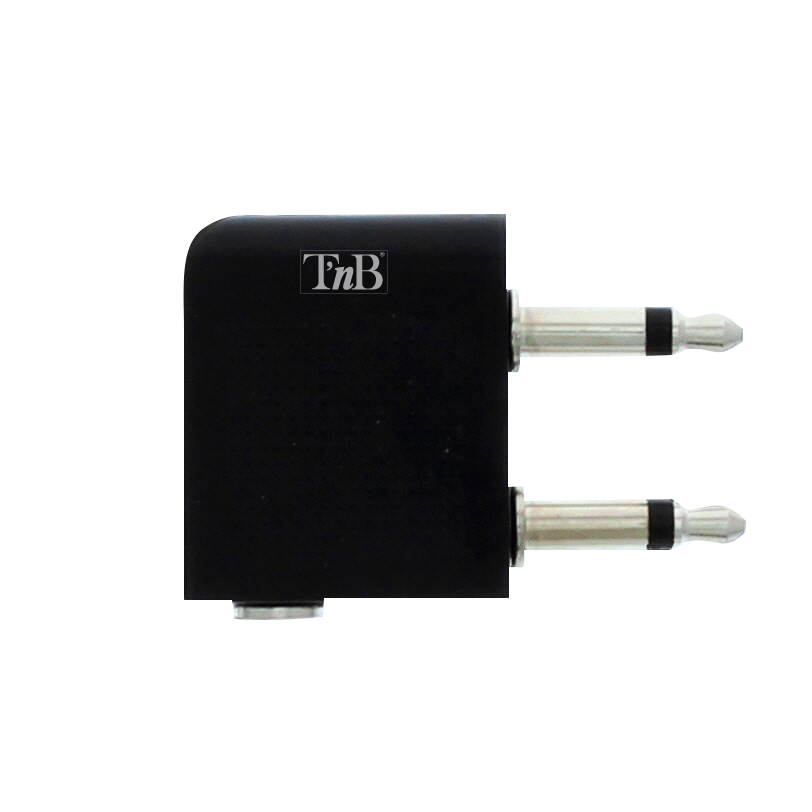 Adaptateur audio pour avion jack 3,5mm mâle / 2 jack 3,5mm femelle1