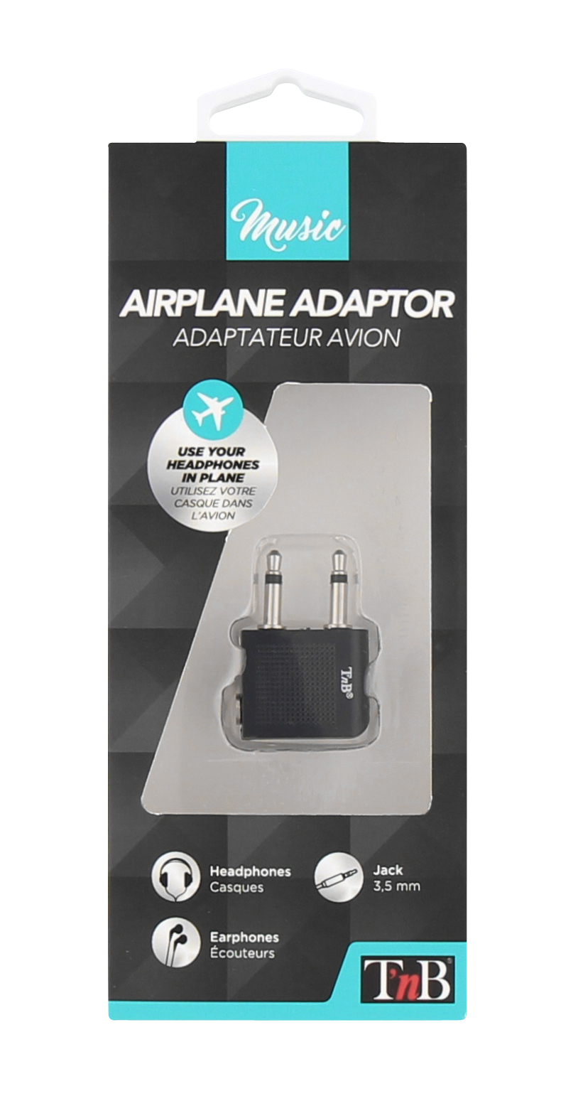 Adaptateur audio pour avion jack 3,5mm mâle / 2 jack 3,5mm femelle2