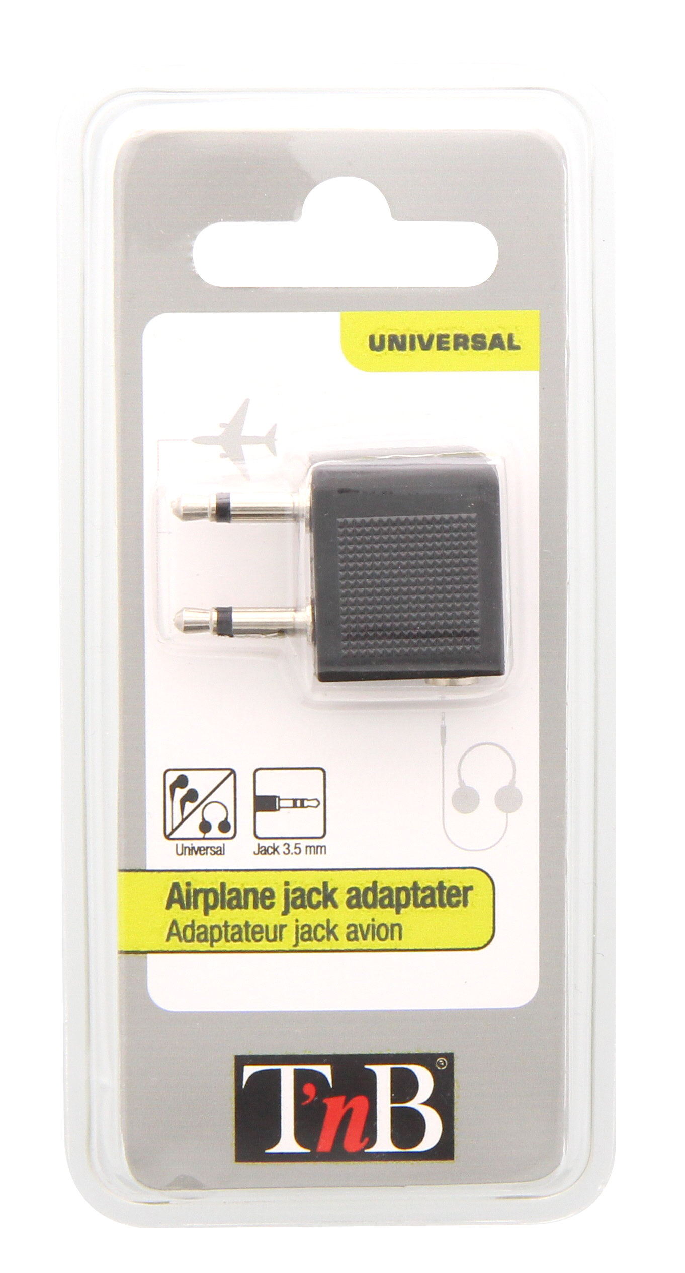 Adaptateur audio pour avion jack 3,5mm mâle / 2 jack 3,5mm femelle3