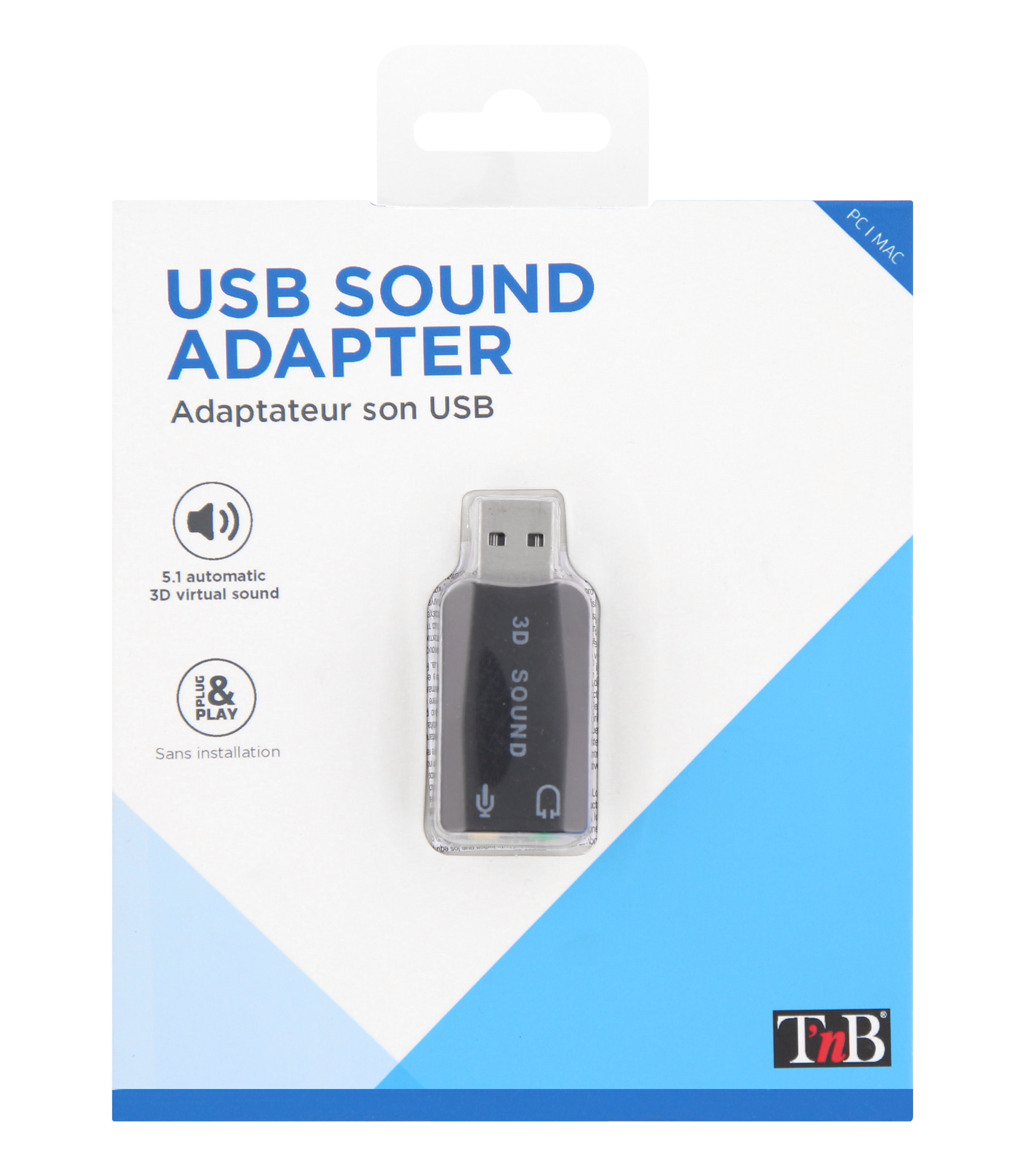 Adaptateur audio USB 5.1 vers double jack3