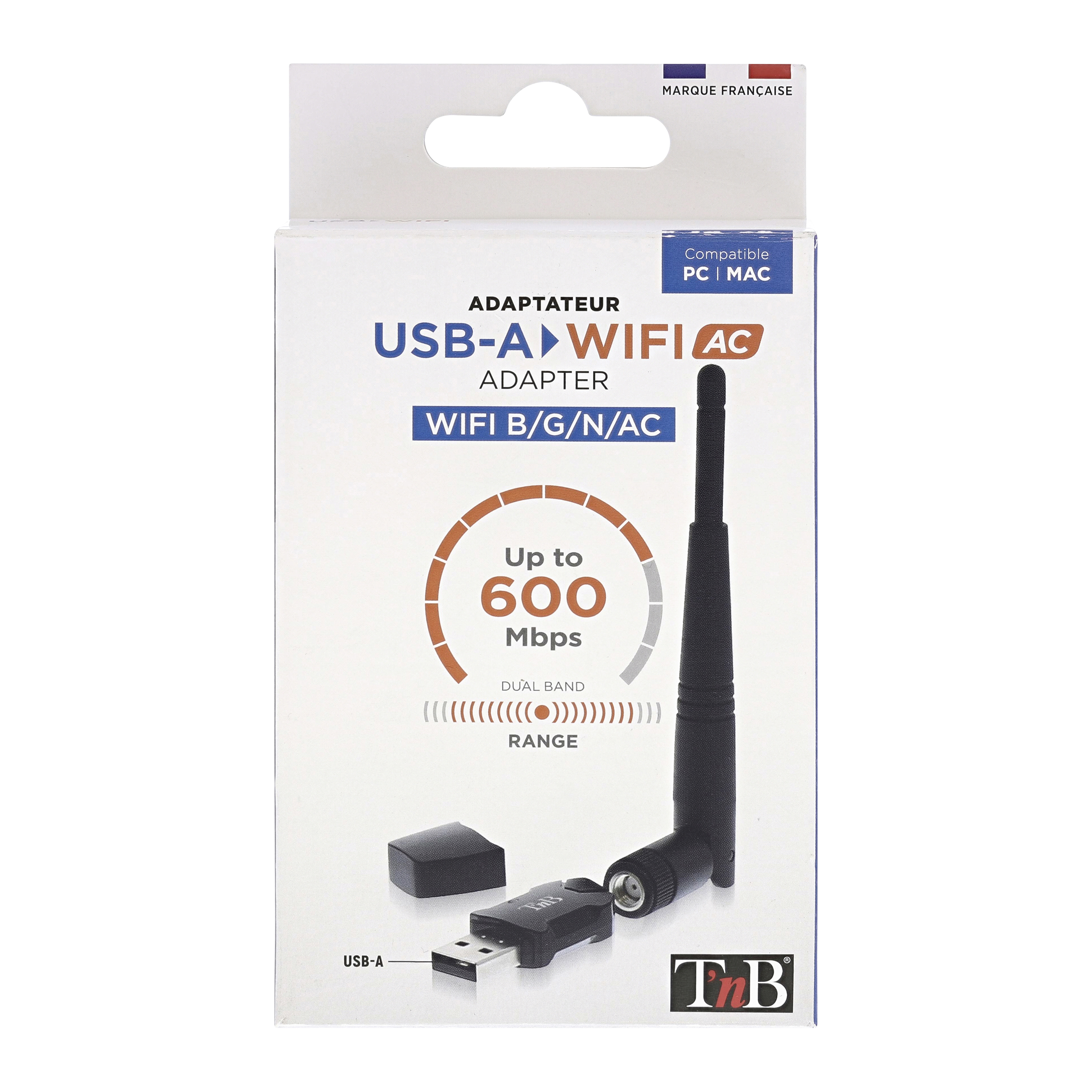 Dongle Wi-Fi de 600 Mbps con antena desmontable4