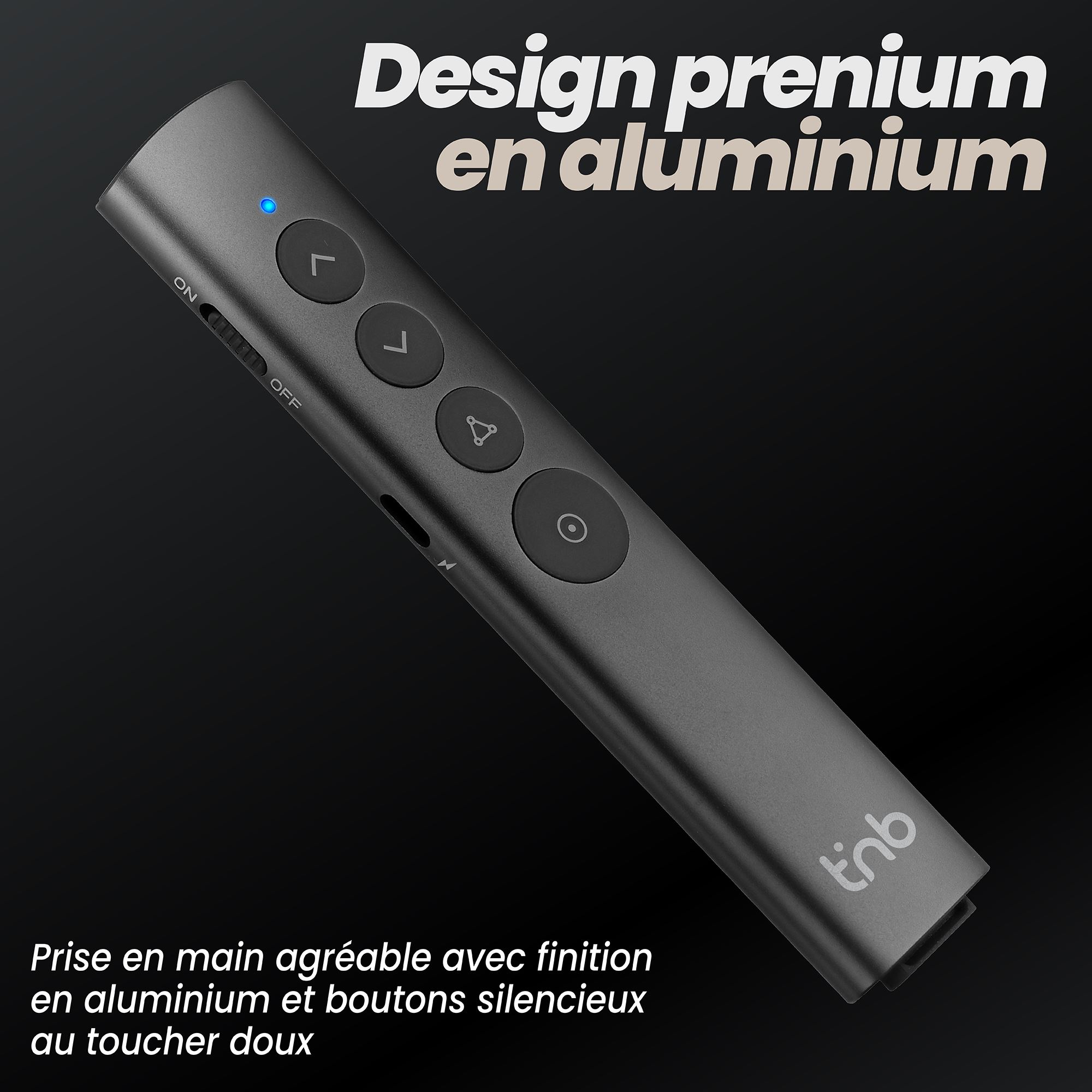 Télécommande de présentation spotlight rechargeable - AIRPRESENTER3