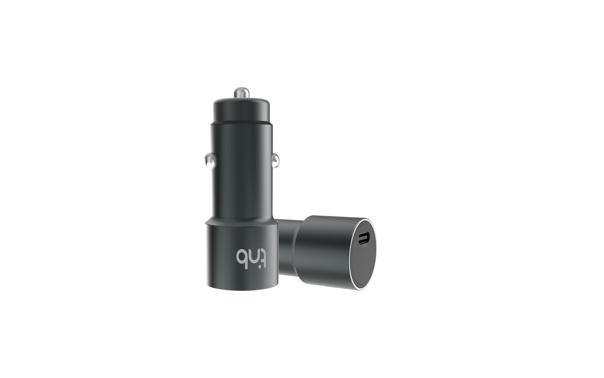 Cargador de coche USB-C de 25 W – Aluminio reciclado – Gris antracita1
