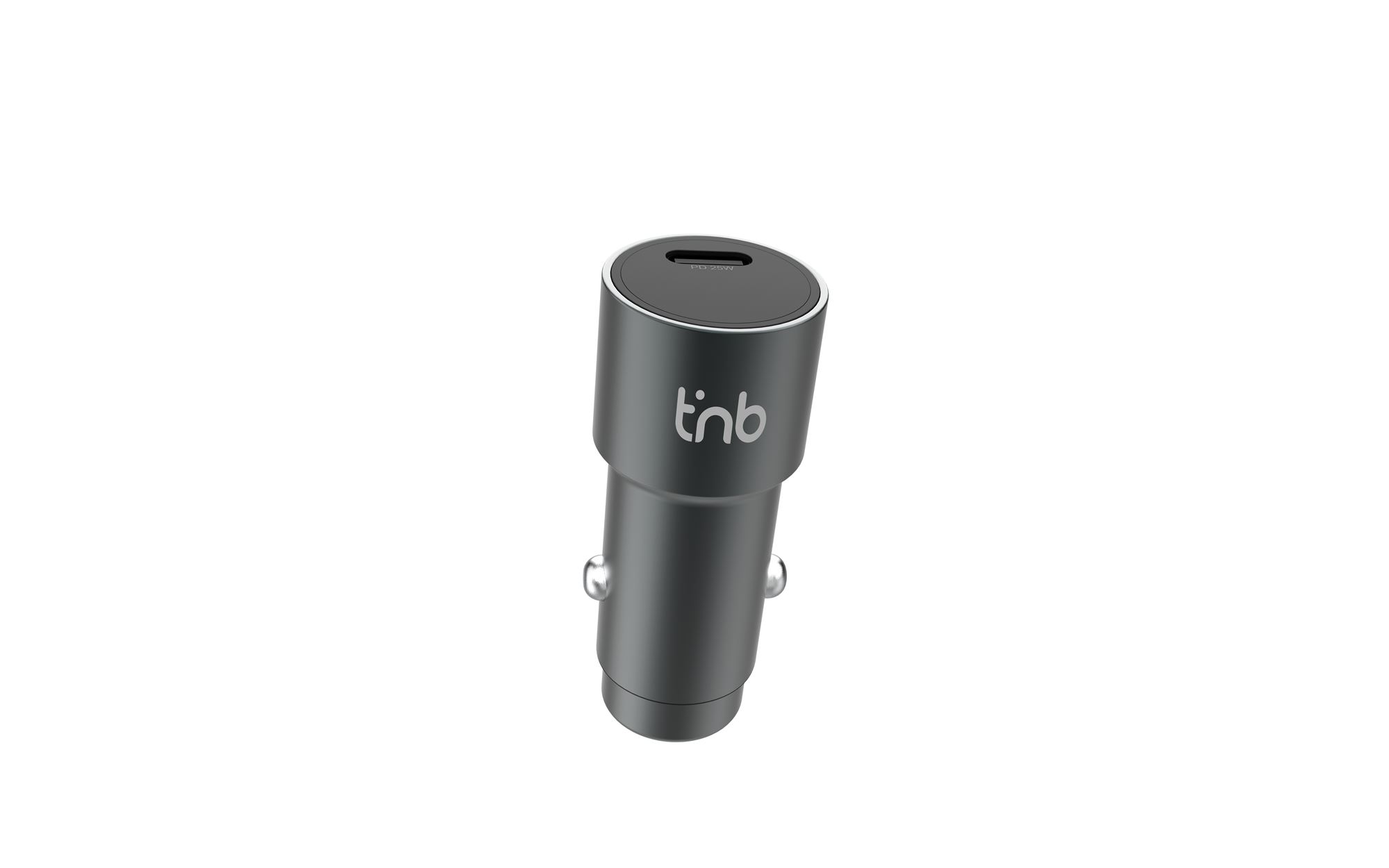 Cargador de coche USB-C de 25 W – Aluminio reciclado – Gris antracita2
