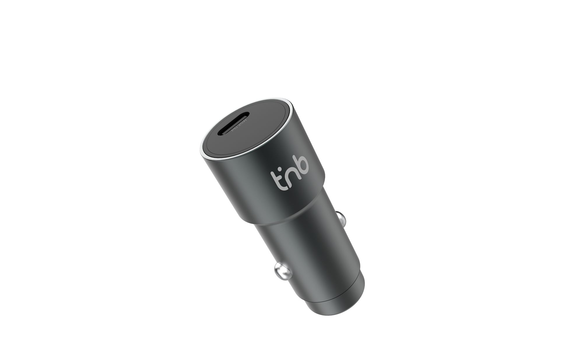 Cargador de coche USB-C de 25 W – Aluminio reciclado – Gris antracita3