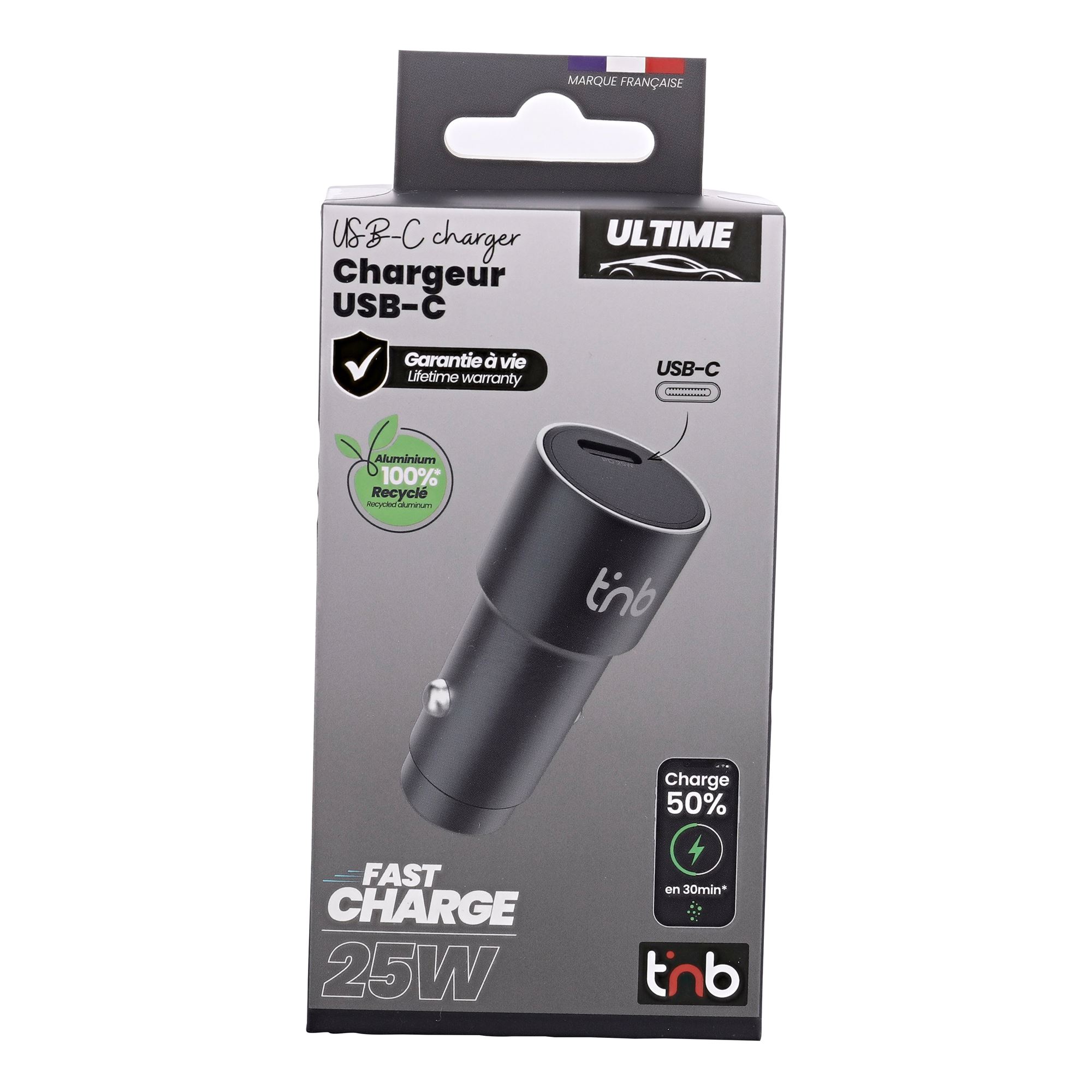 Cargador de coche USB-C de 25 W – Aluminio reciclado – Gris antracita6