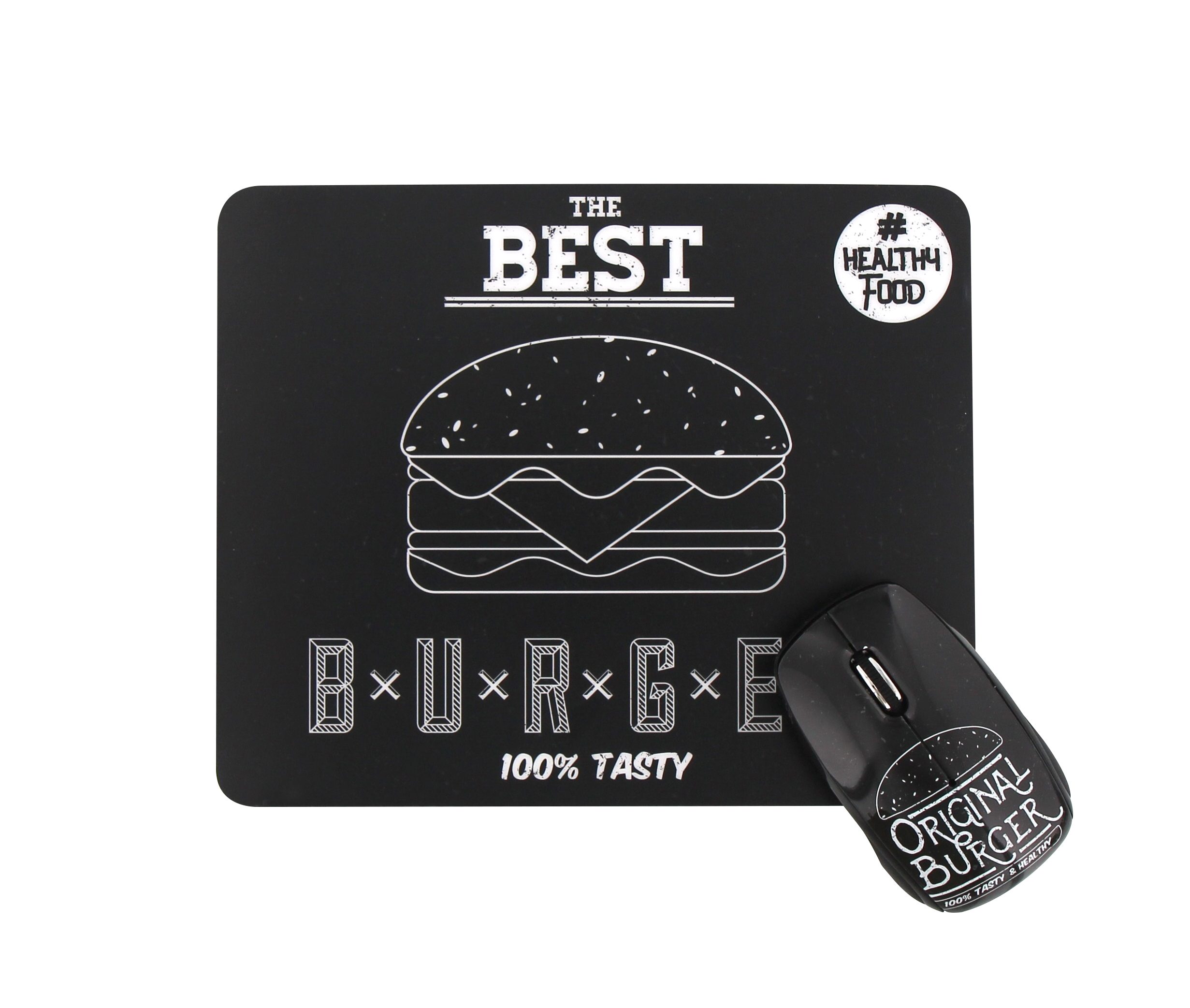 BURGER EXCLUSIV Wireless Mouse and Mouse Pad Bundle1