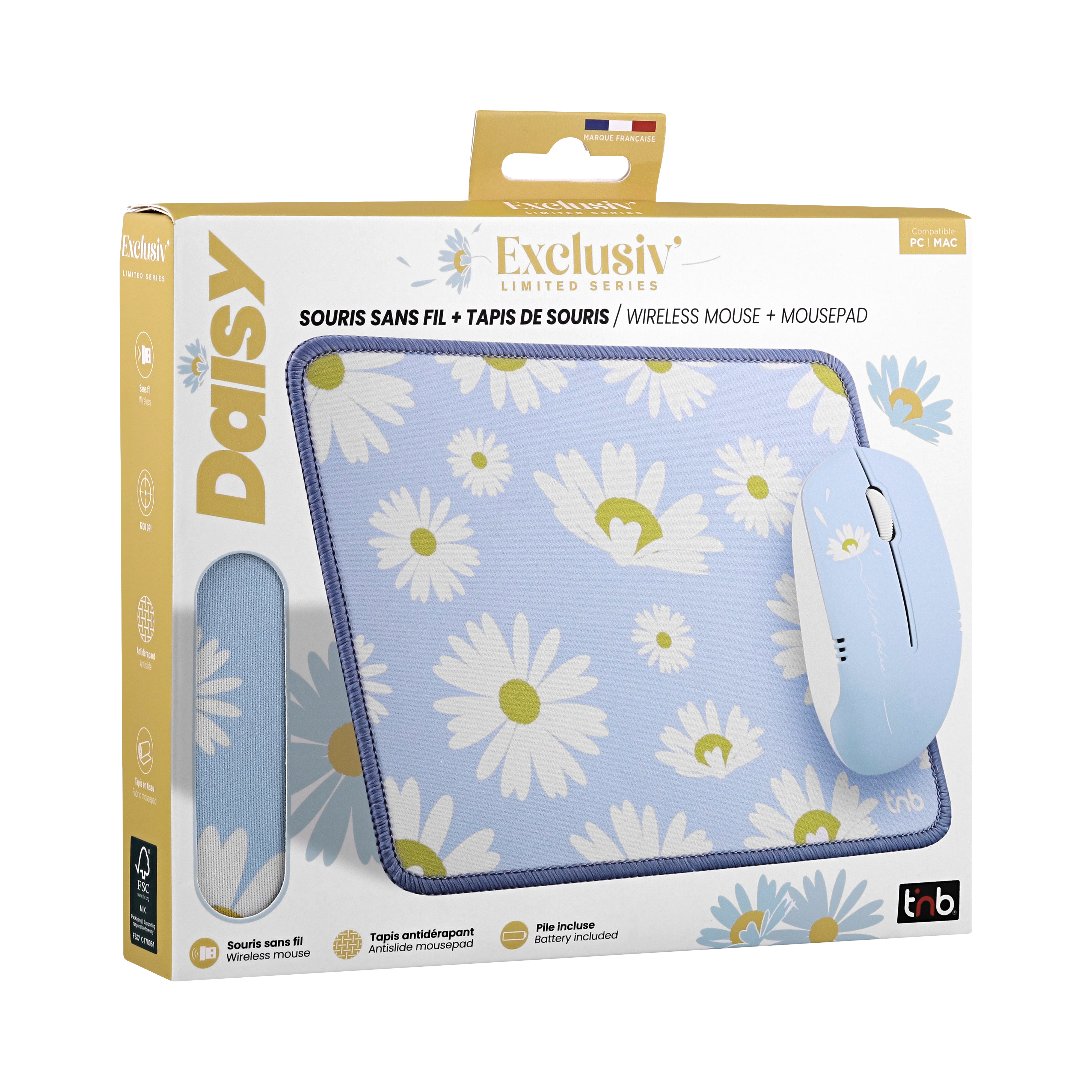 Pack tapis + souris design DAISY - COLLECTION EXCLUSIV'4