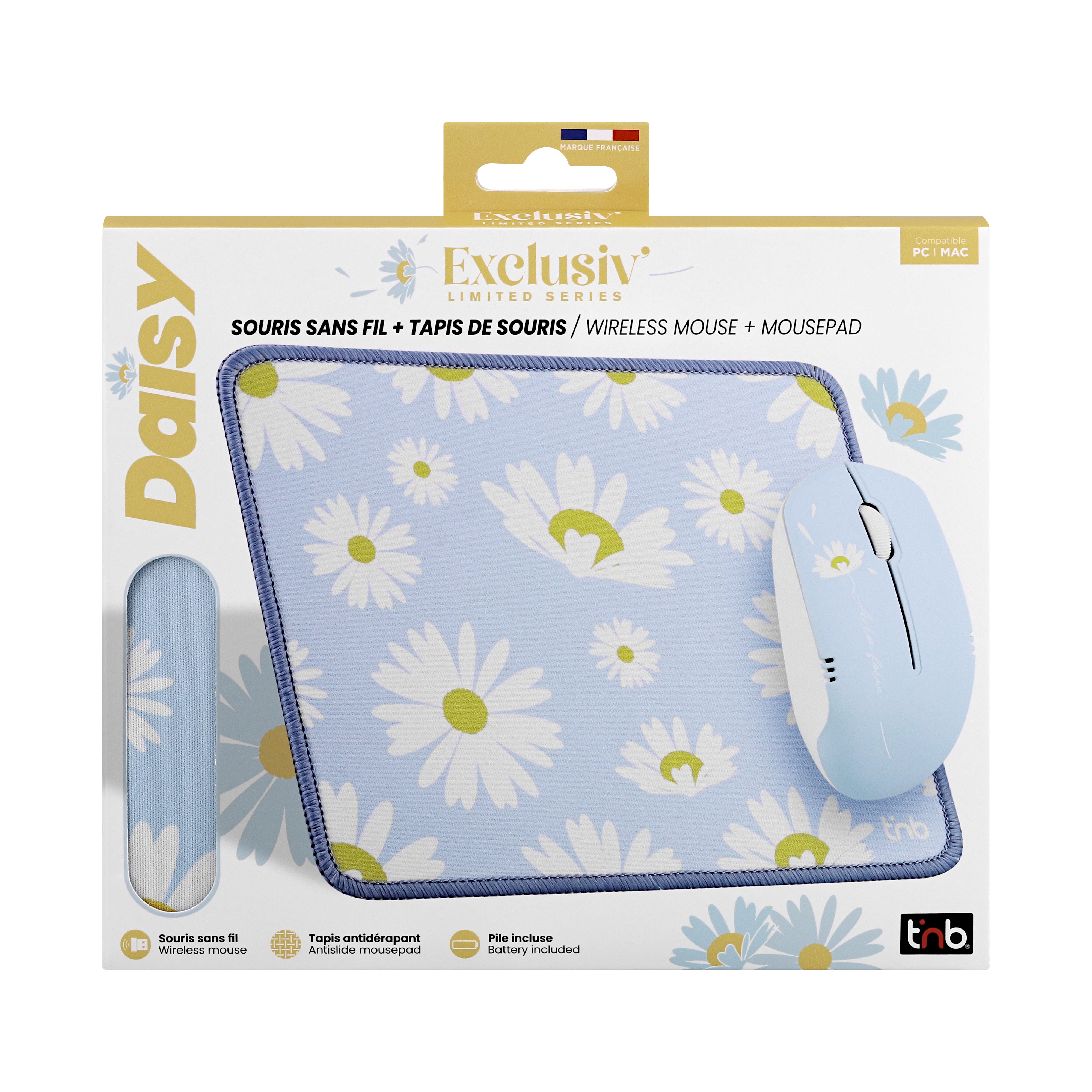 Pack tapis + souris design DAISY - COLLECTION EXCLUSIV'5