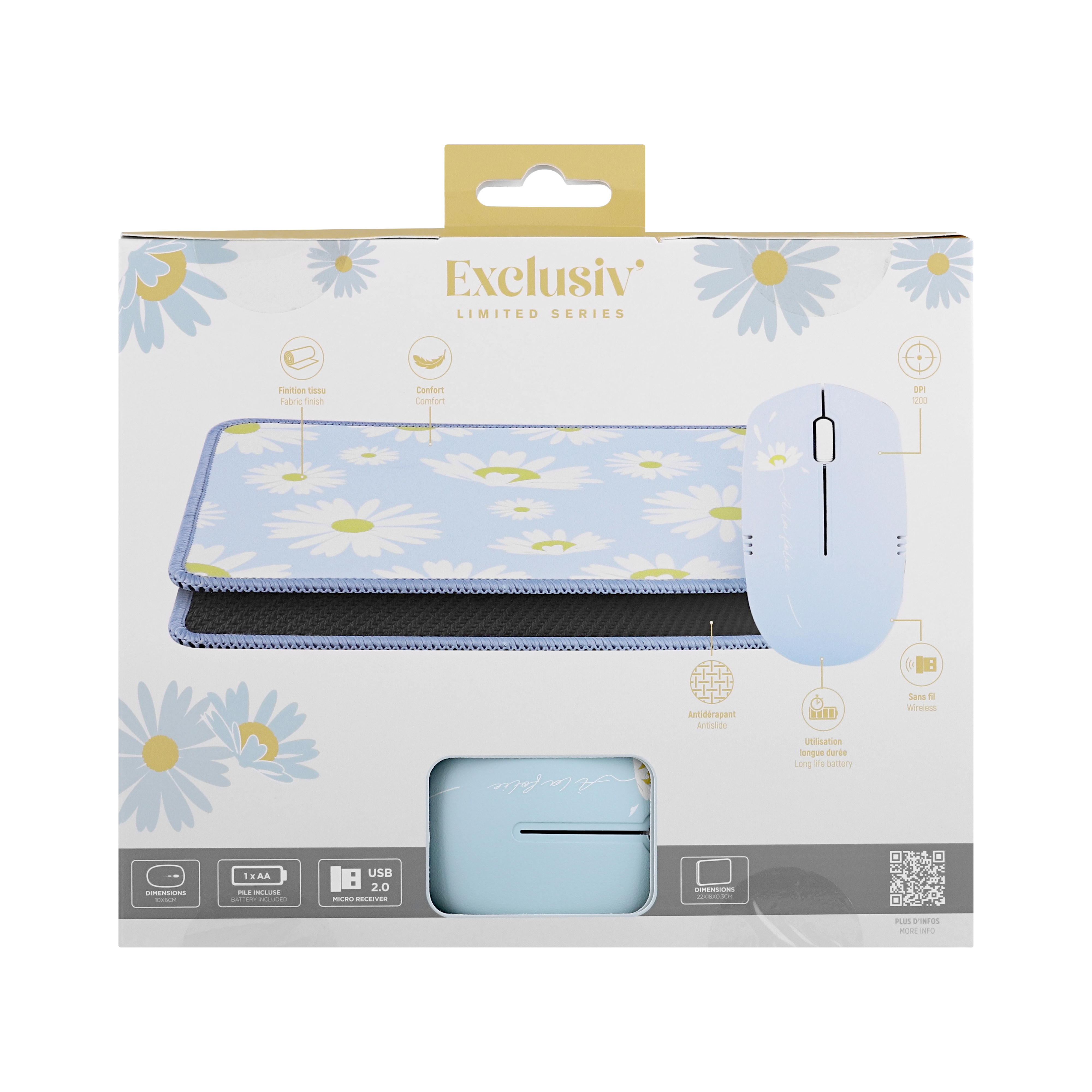 Pack tapis + souris design DAISY - COLLECTION EXCLUSIV'6