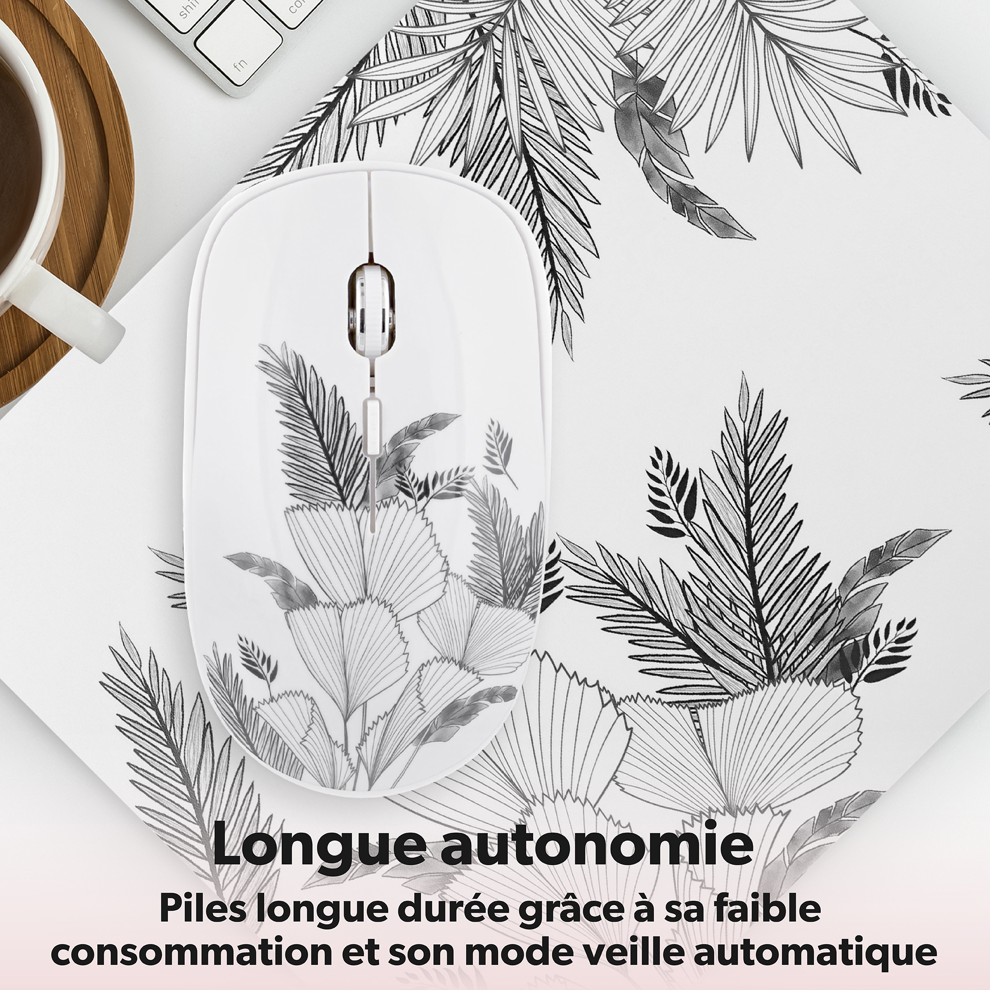 Bundle tapis de souris et souris sans fil LEAF EXCLUSIV4