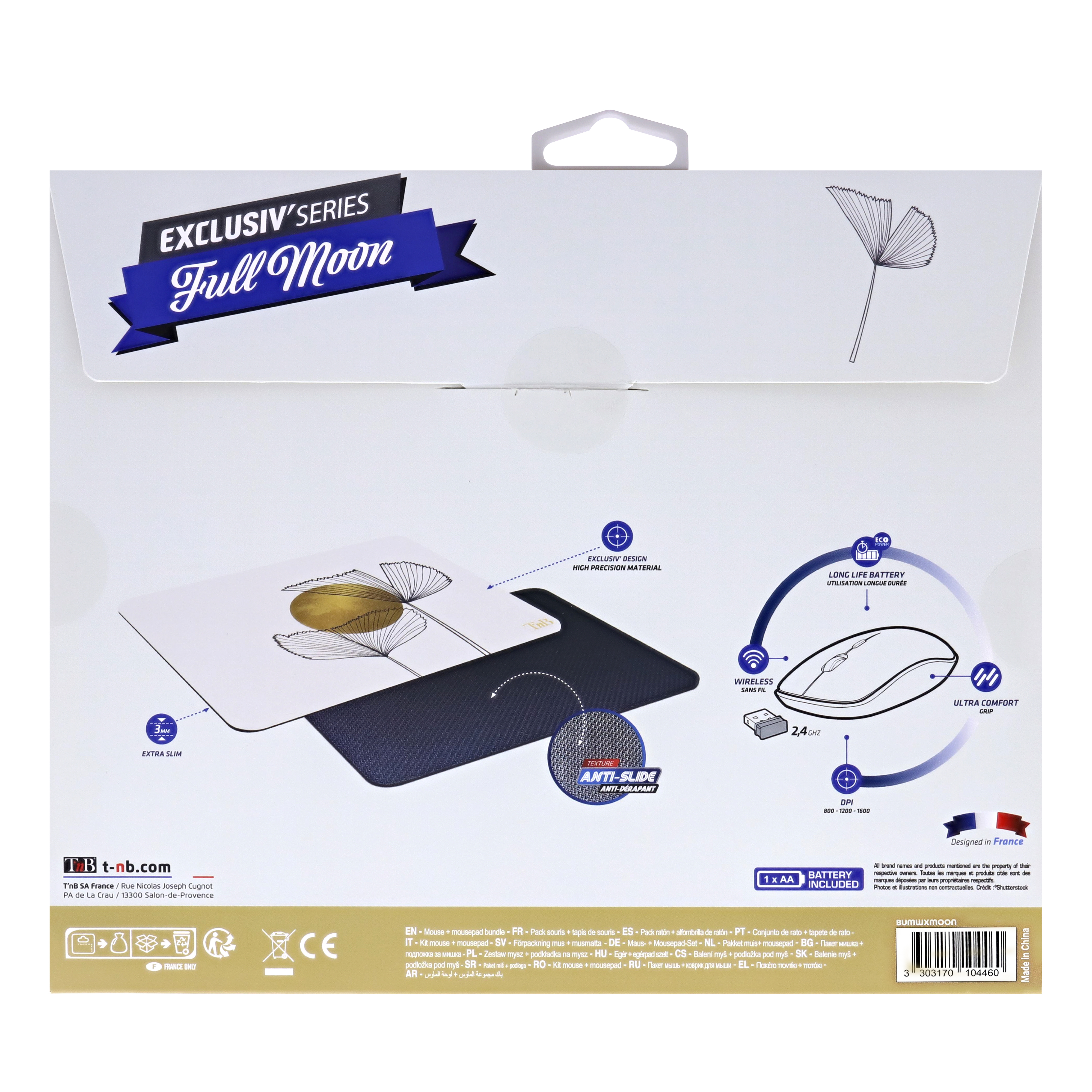 Bundle tapis de souris et souris sans fil FULL MOON EXCLUSIV7