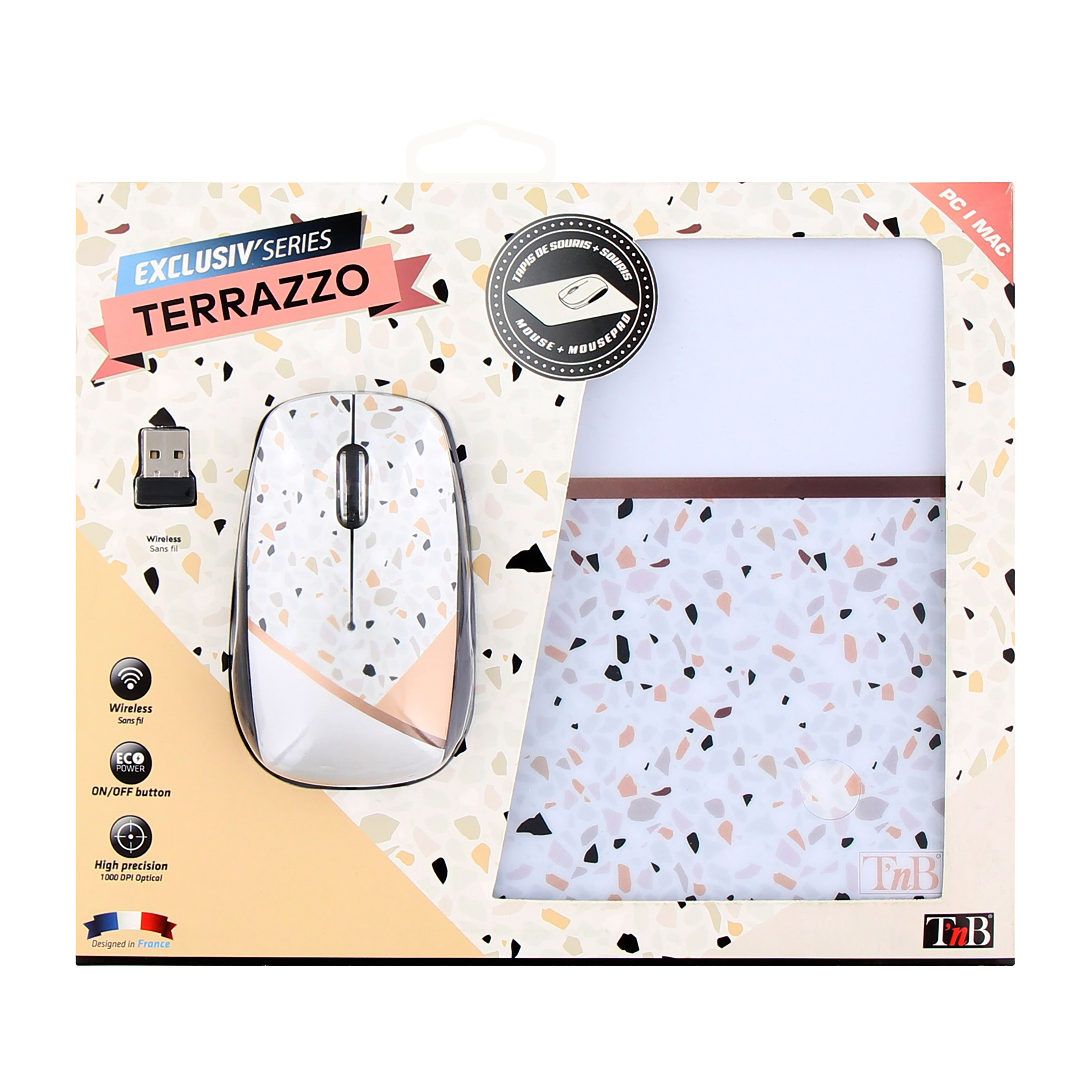 TERRAZZO EXCLUSIV Wireless Mouse and Mouse Pad Bundle3