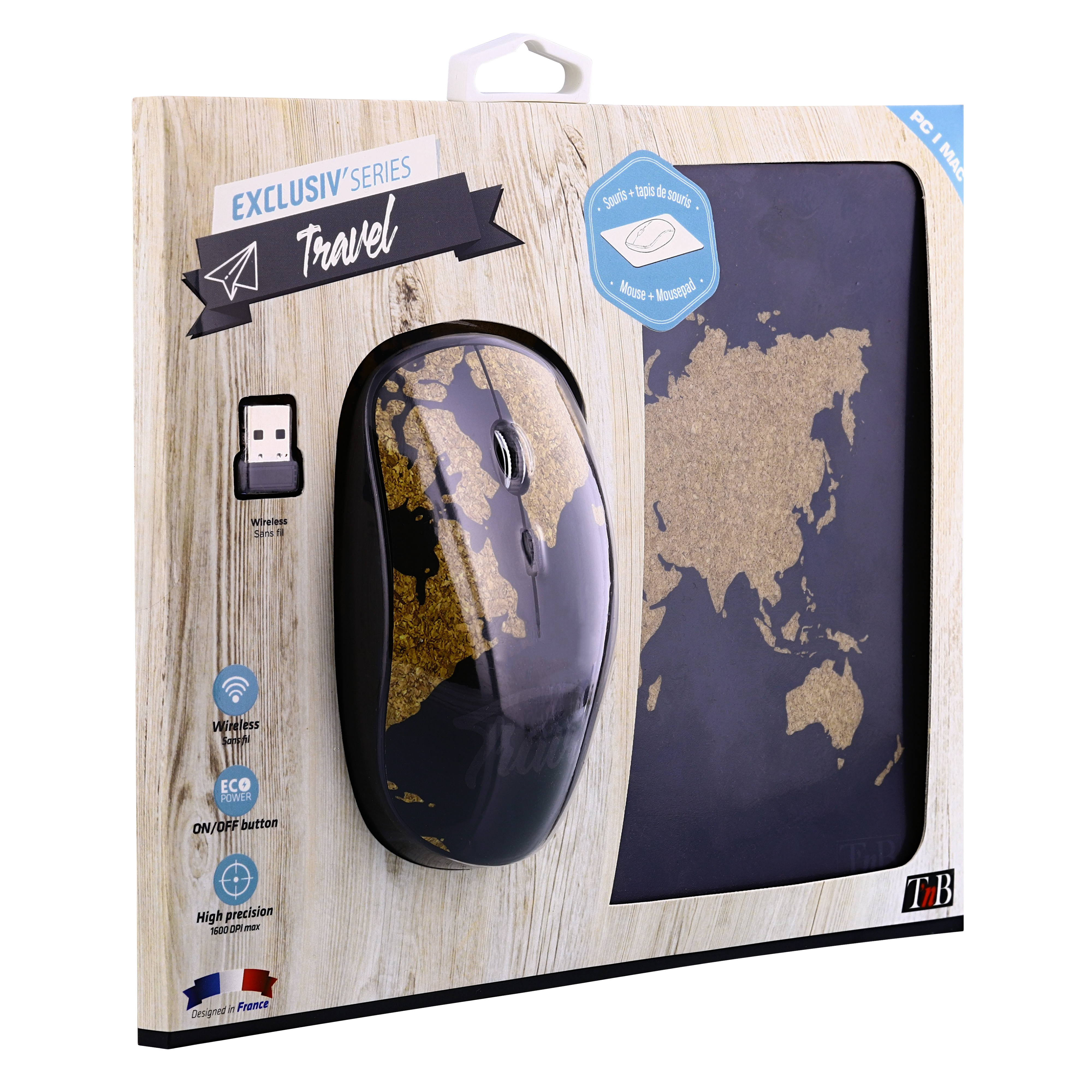 Bundle tapis de souris et souris sans fil TRAVEL EXCLUSIV5