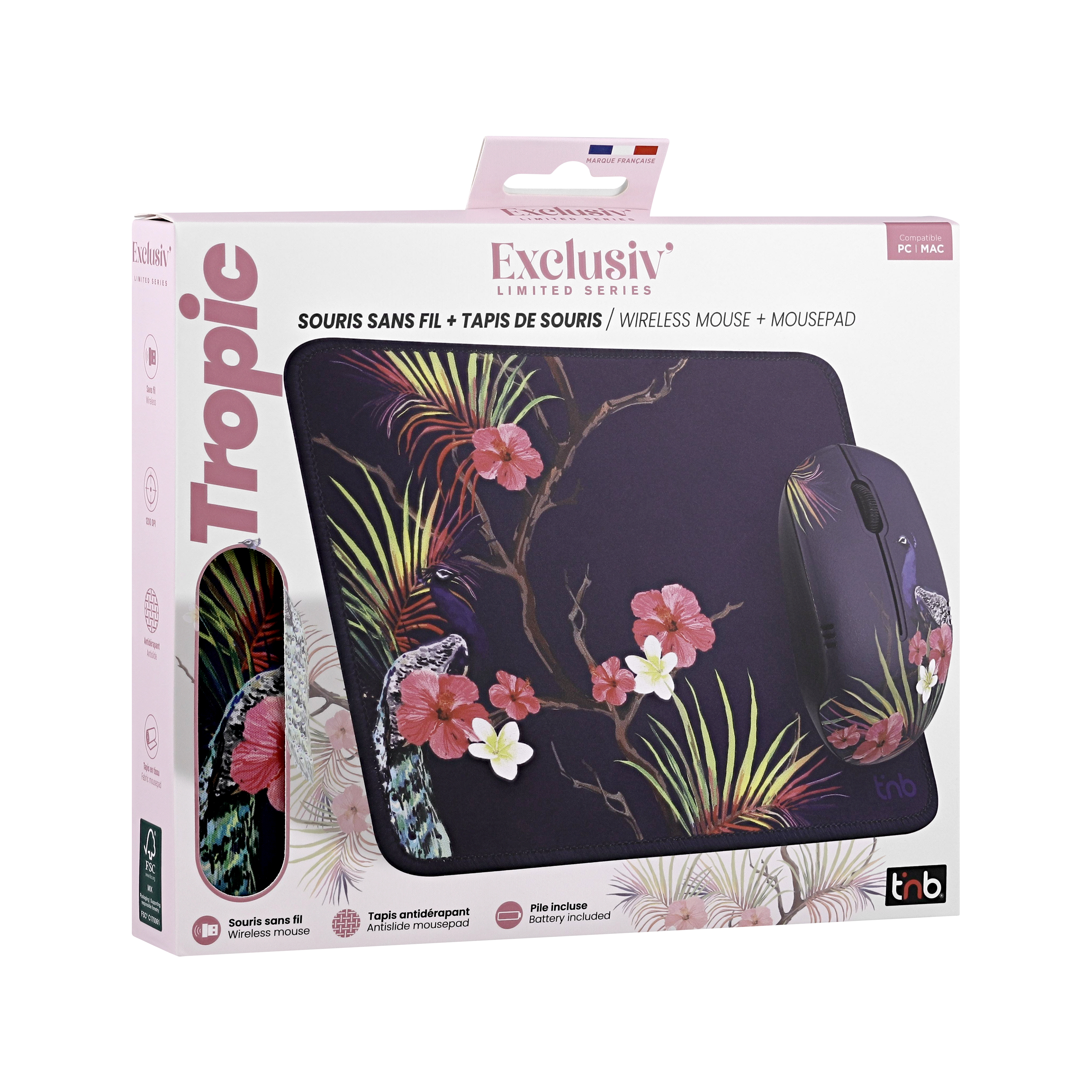 Pack tapis + souris design TROPIC - COLLECTION EXCLUSIV'4