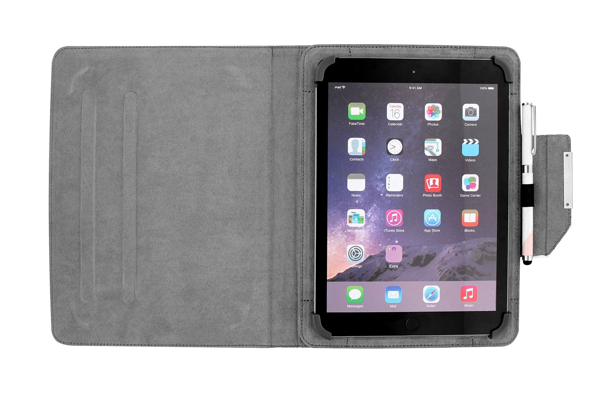 Universal folio case + stylus for 10