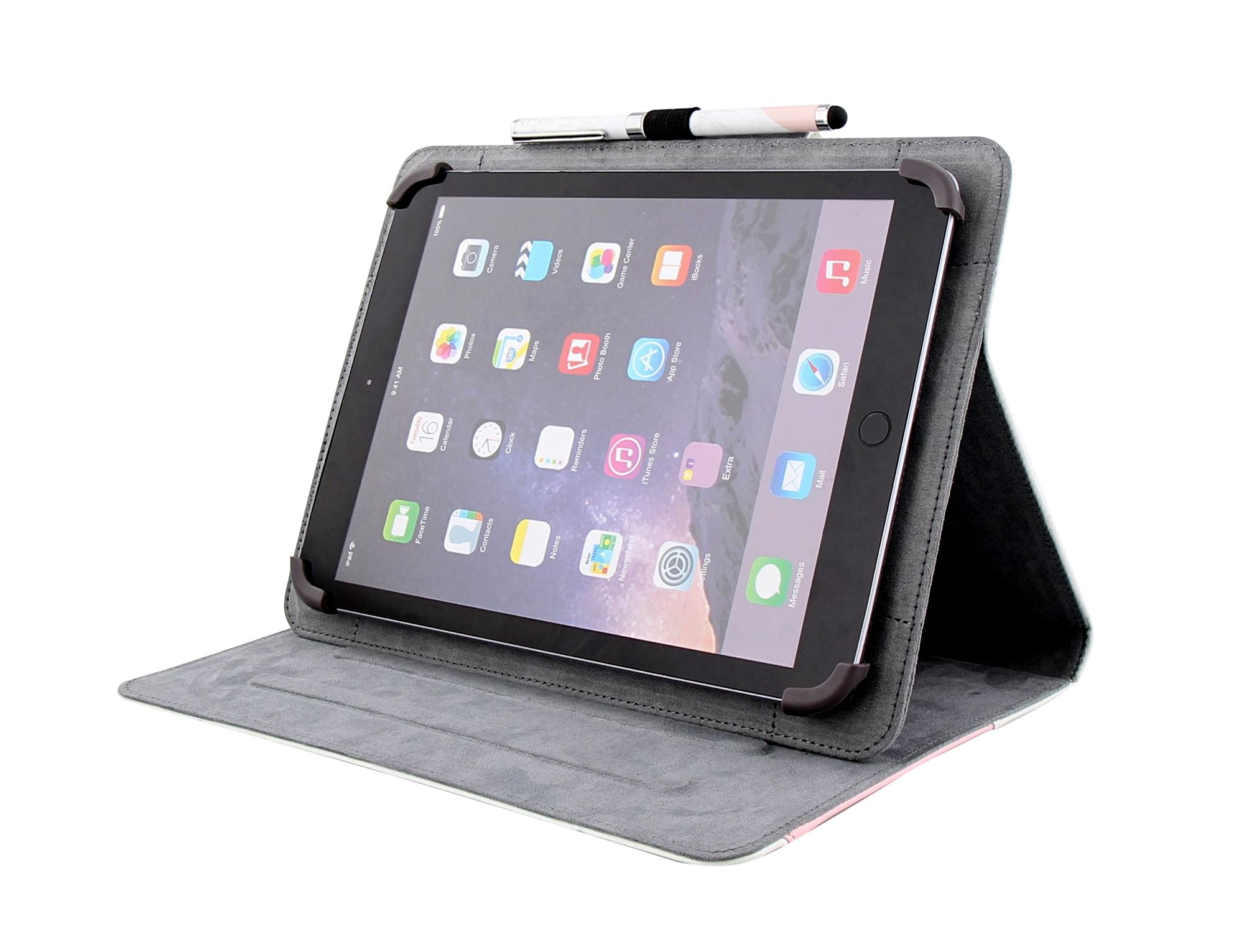 Universal folio case + stylus for 10
