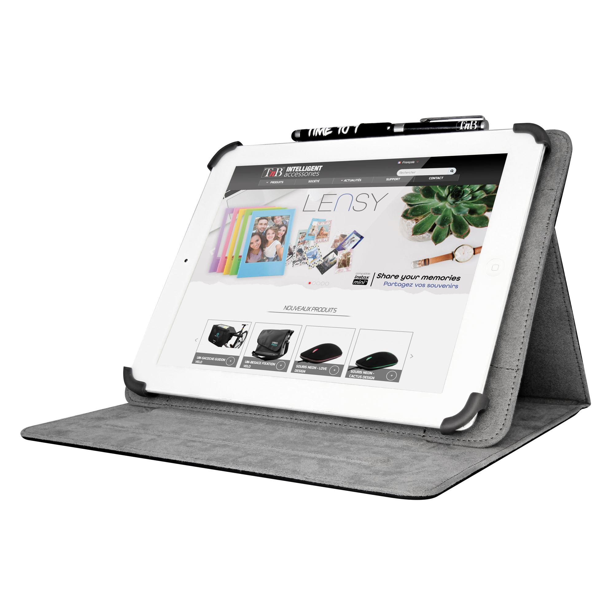 Funda folio universal + stylus para tablet TRAVEL de 10