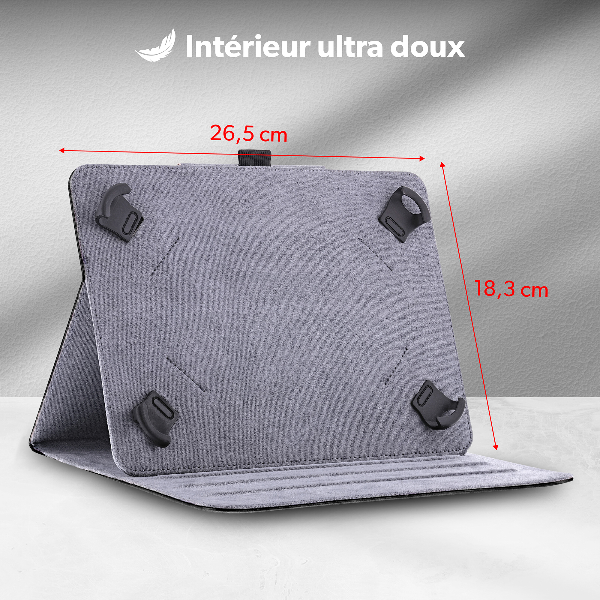 Étui folio universel + stylet pour tablette 10