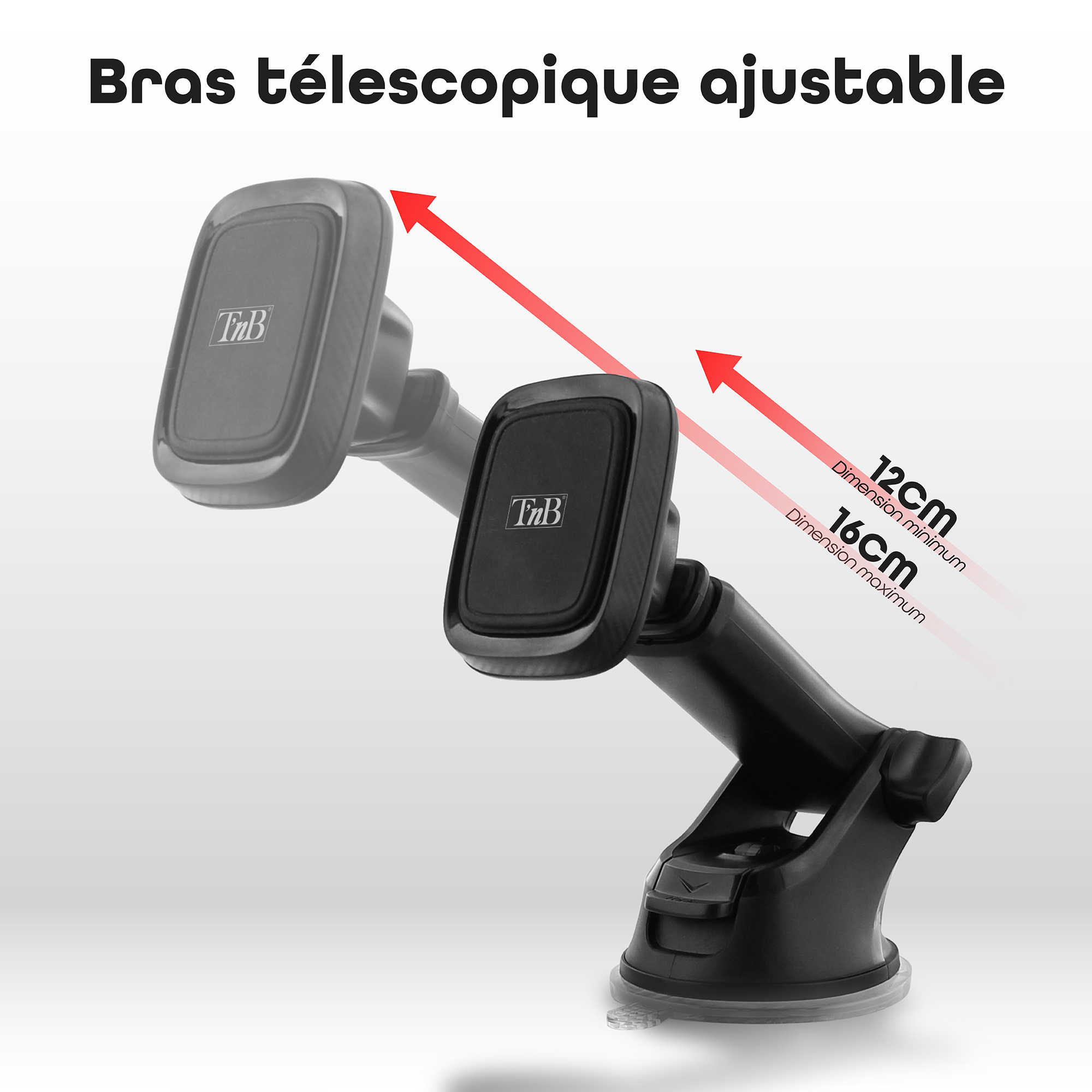 Telescopic suction cup magnetic support4