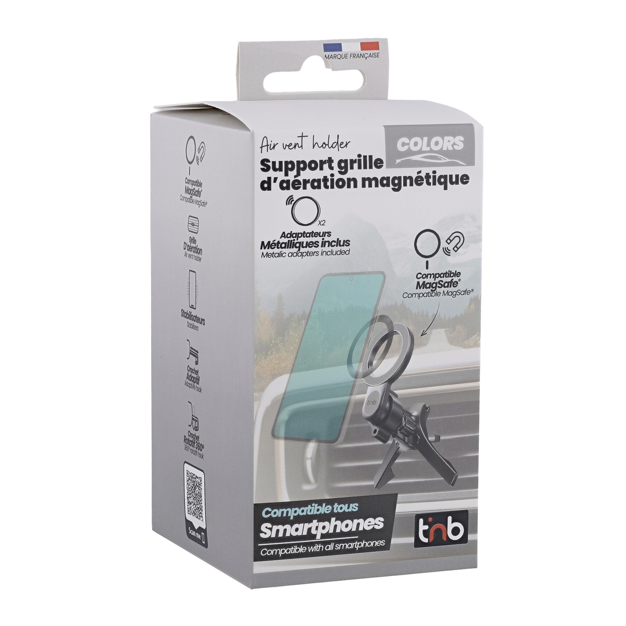 Soporte magnético universal para rejilla de ventilación compatible con Magsafe3
