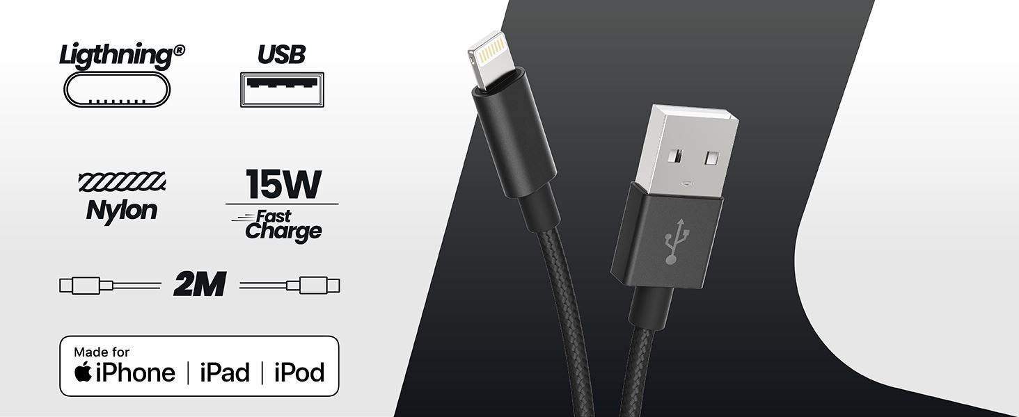 Câble Lightning tressé3