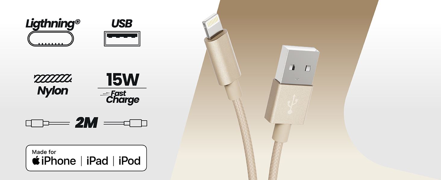 Câble Lightning tressé3