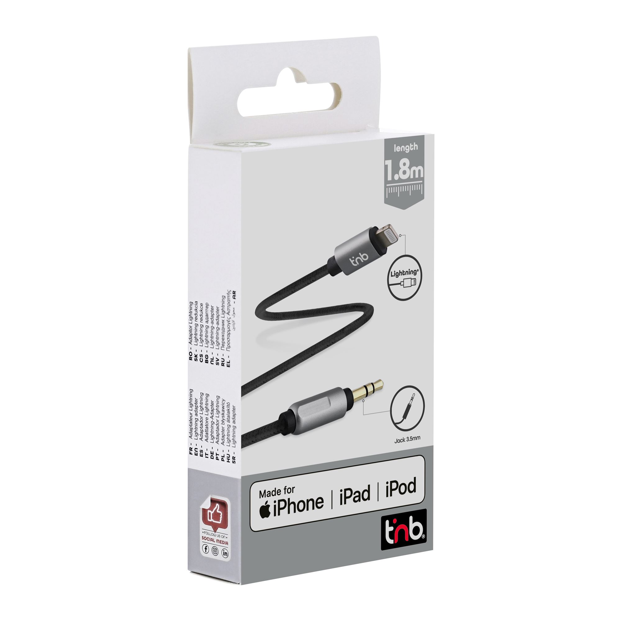 Lightning to 3.5mm jack cable3