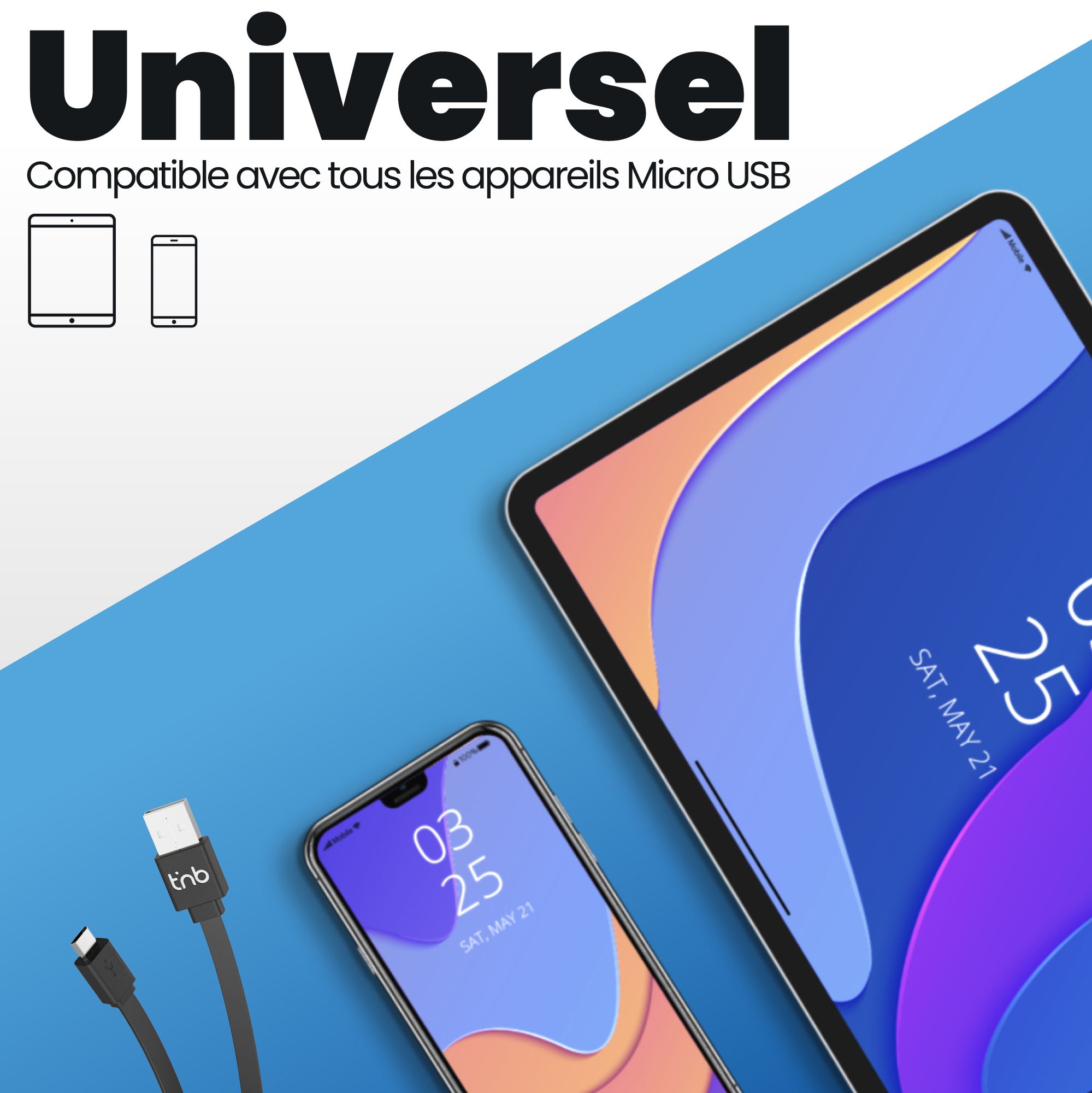 Câble Micro USB 30 cm4