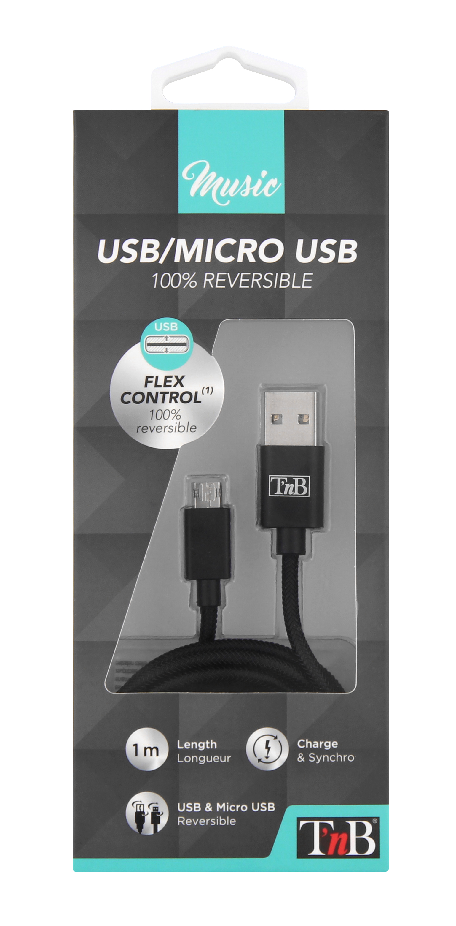 Câble USB / Micro USB réversible 1m3