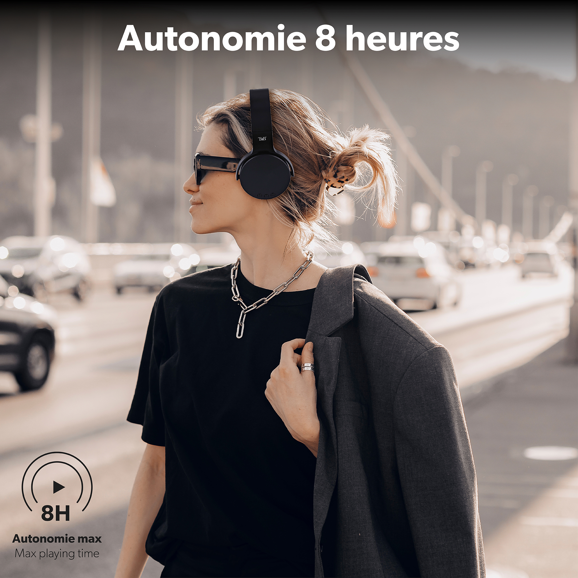Casque Bluetooth SINGLE Noir4