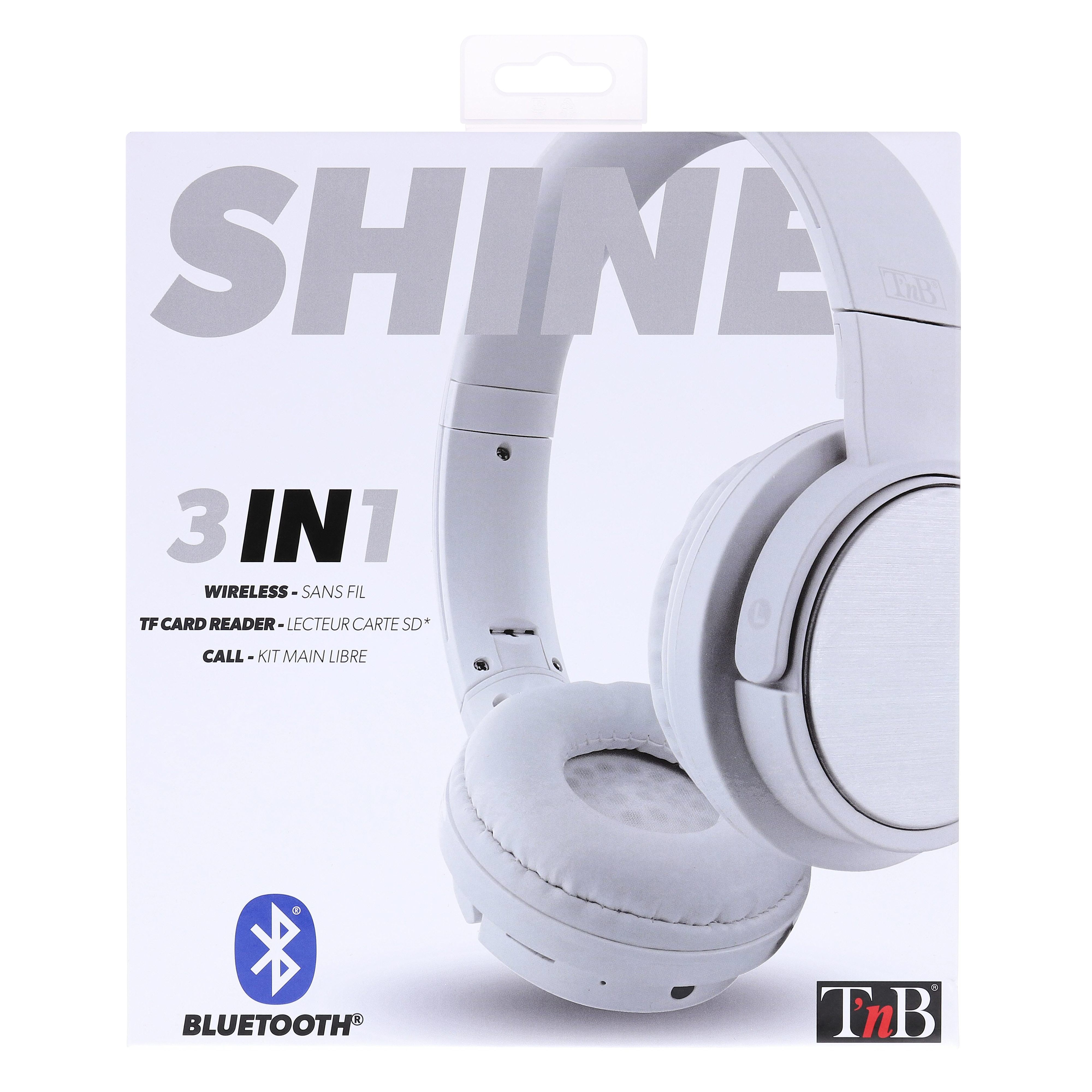 SHINE white bluetooth headset4