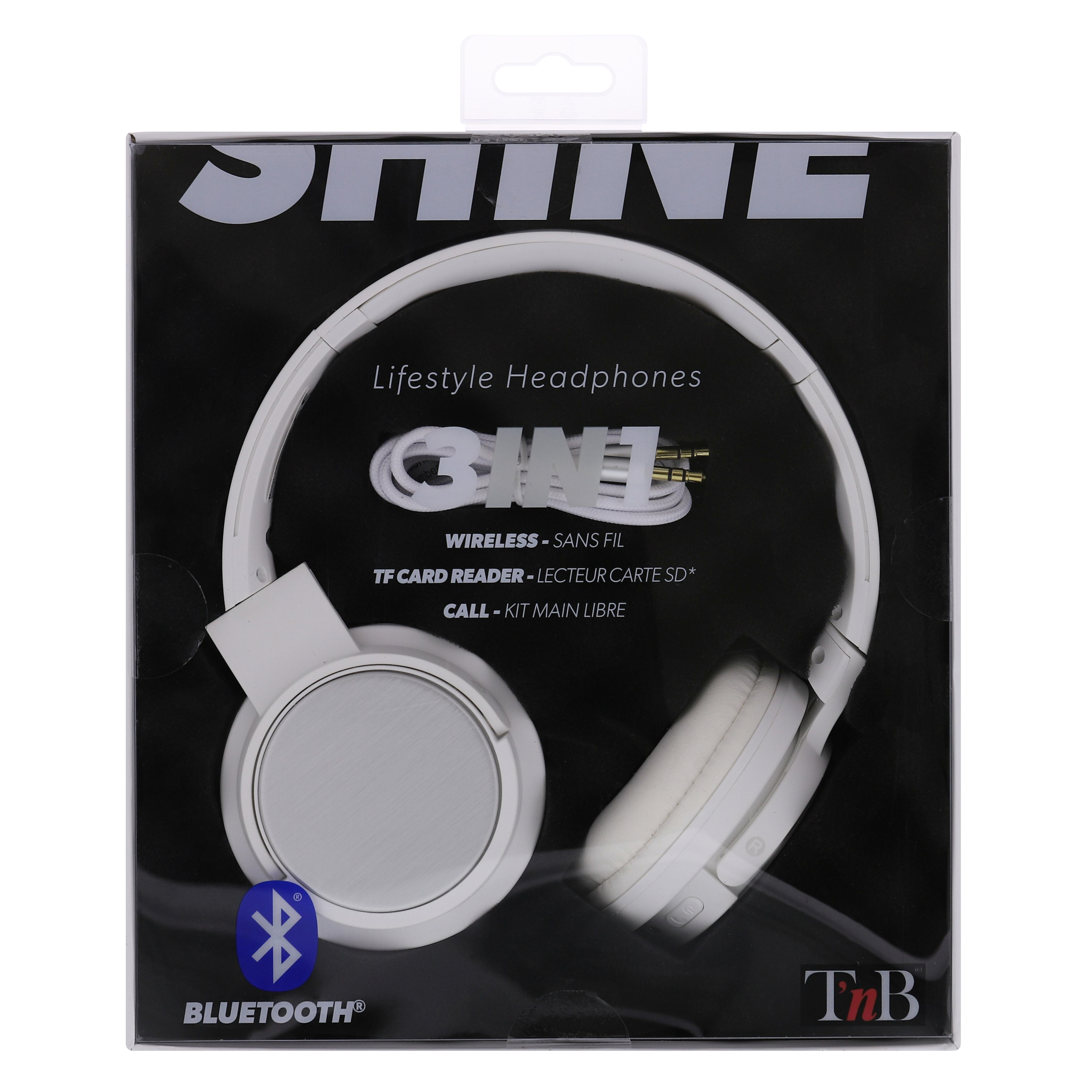 SHINE white bluetooth headset5