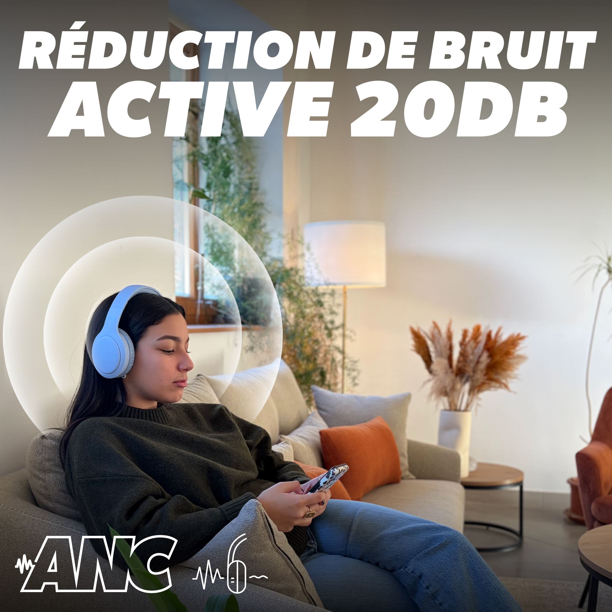 Casque Bluetooth à réduction de bruit active TONALITY3