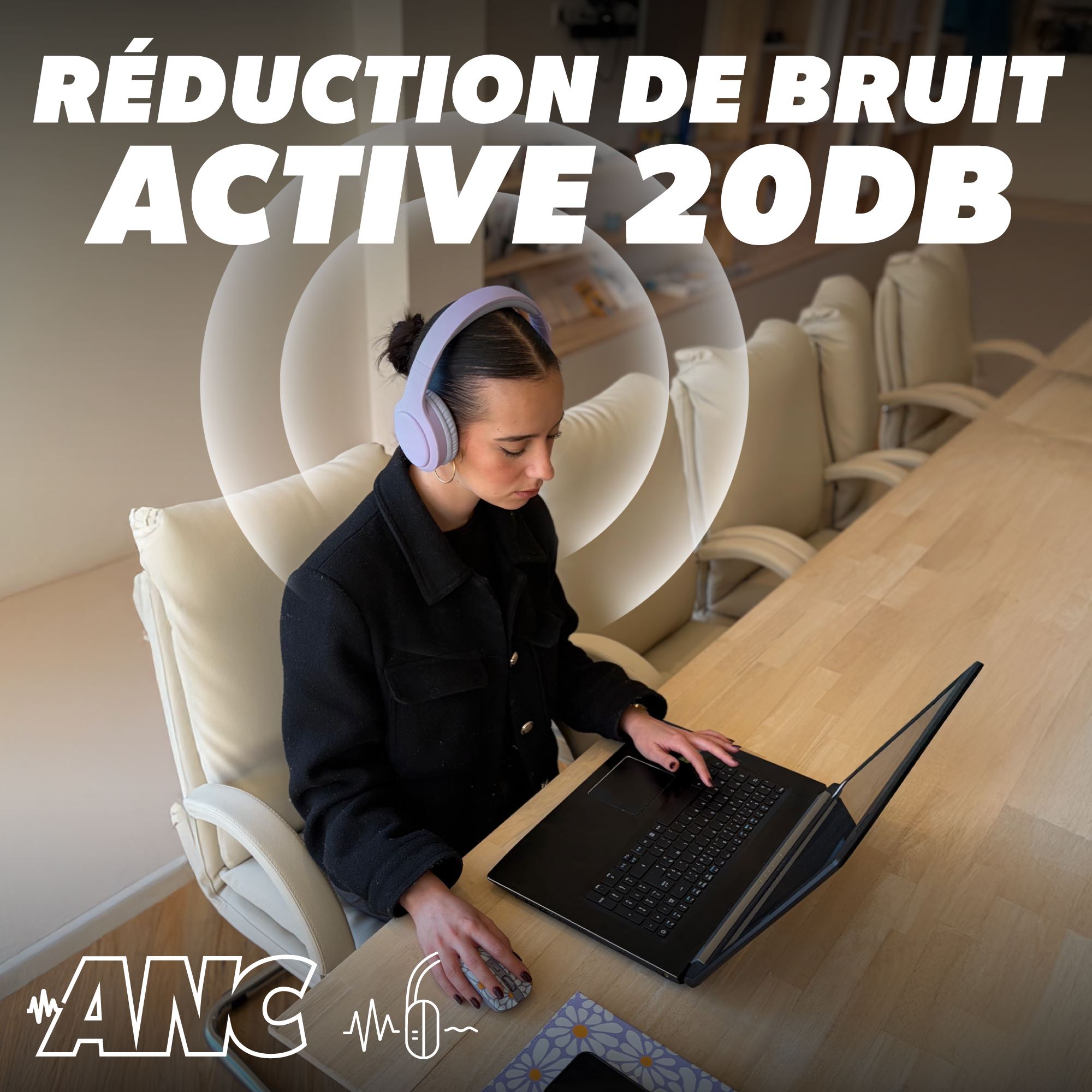 Casque Bluetooth à réduction de bruit active TONALITY3