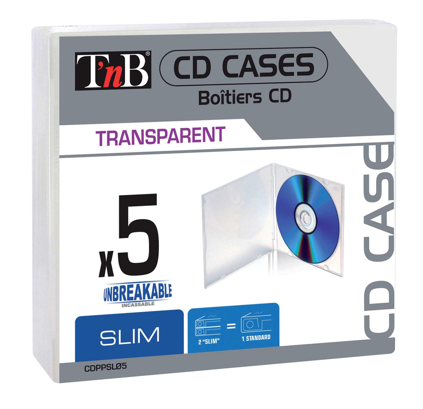 Boîtiers pour CD x5 SLIM2