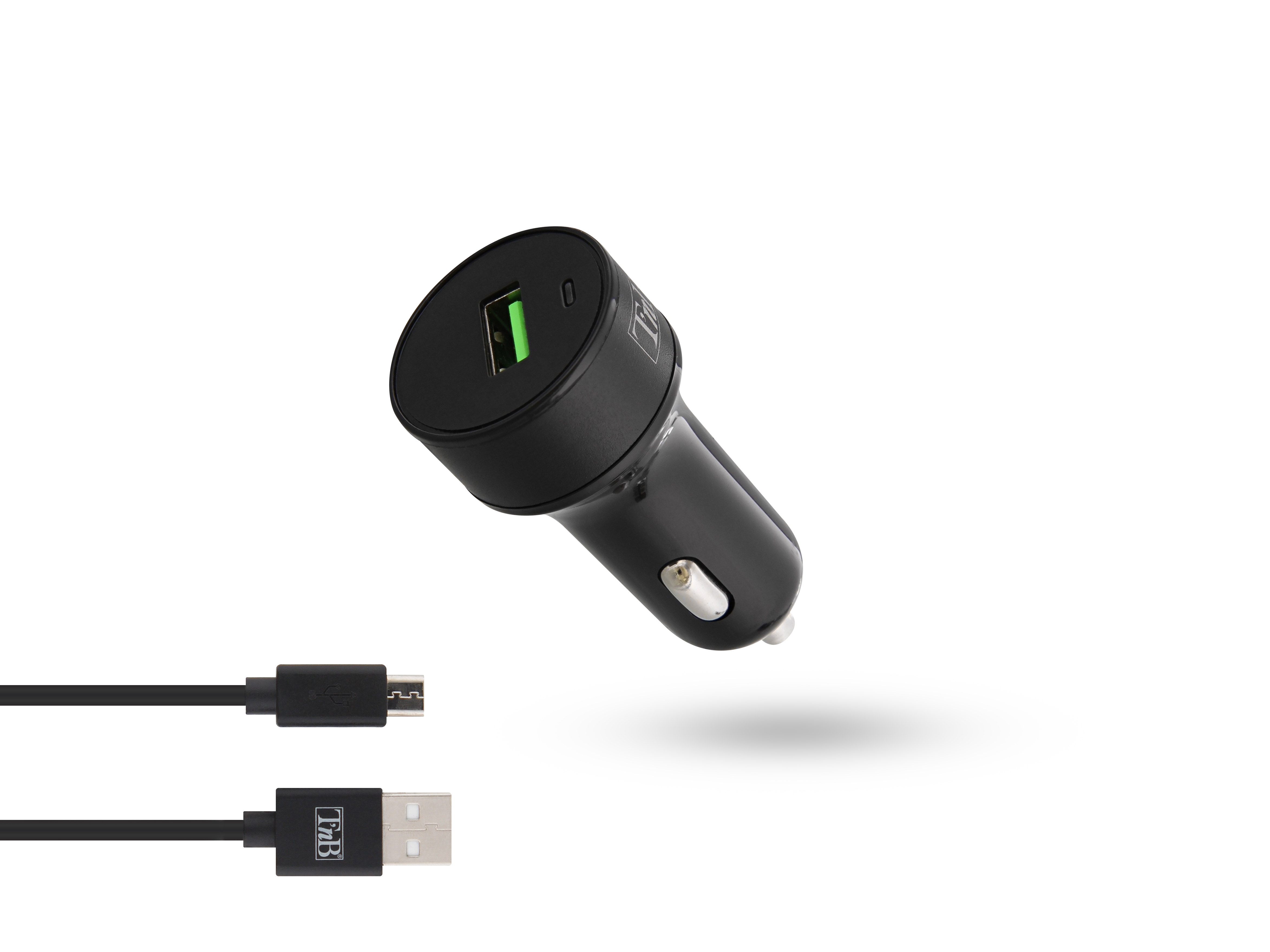 Chargeur allume-cigare quick charge 1XUSB-A 18W + câble micro USB1