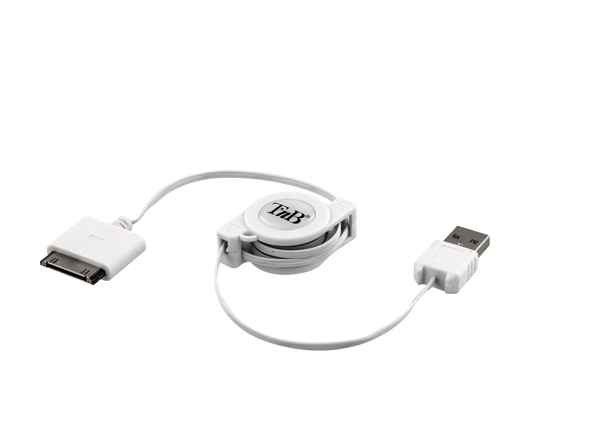 1XUSB-A Cargador de encendedor de cigarrillos de 5W + cable retráctil doc de 30 pines4