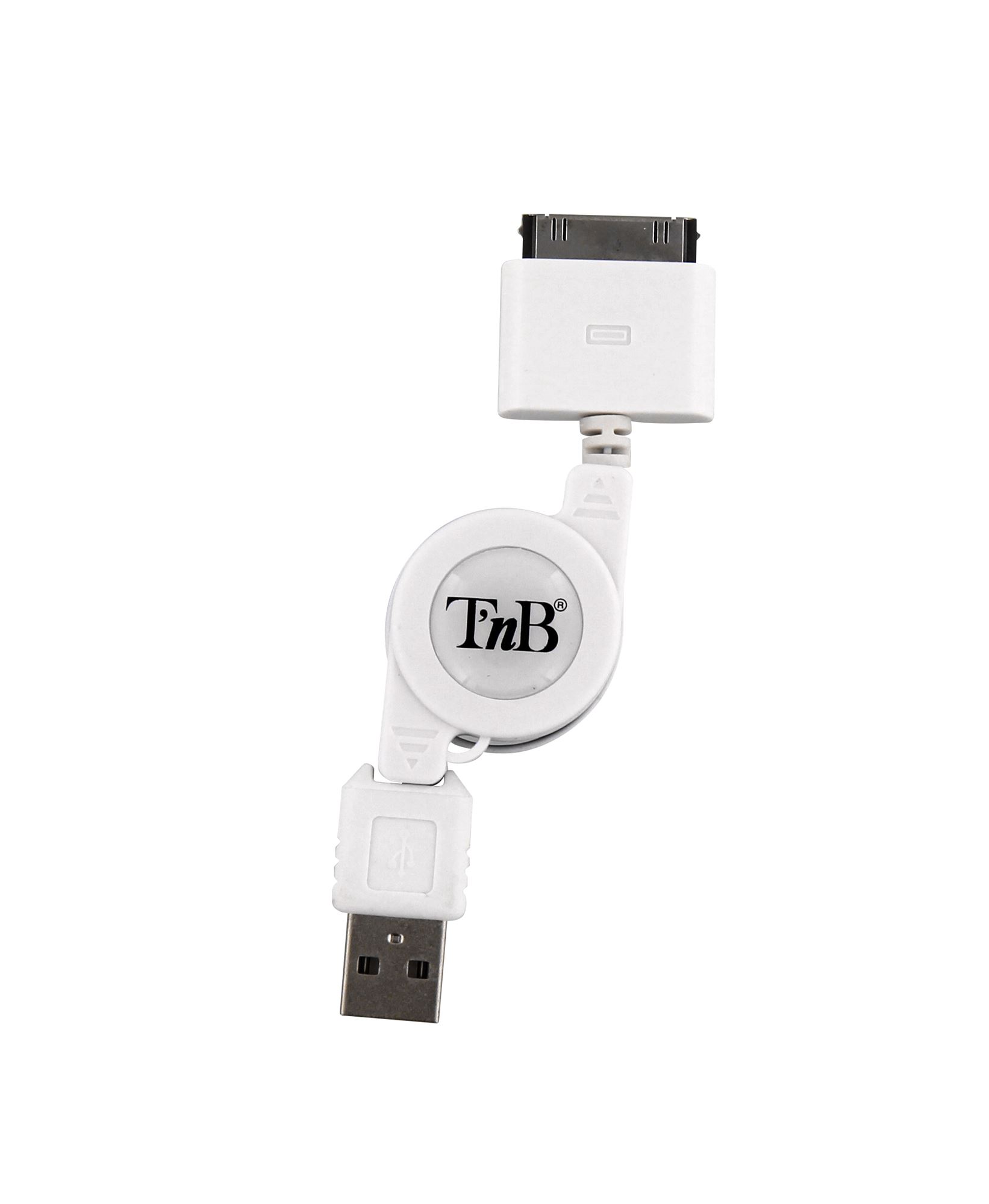 1XUSB-A Cargador de encendedor de cigarrillos de 5W + cable retráctil doc de 30 pines1