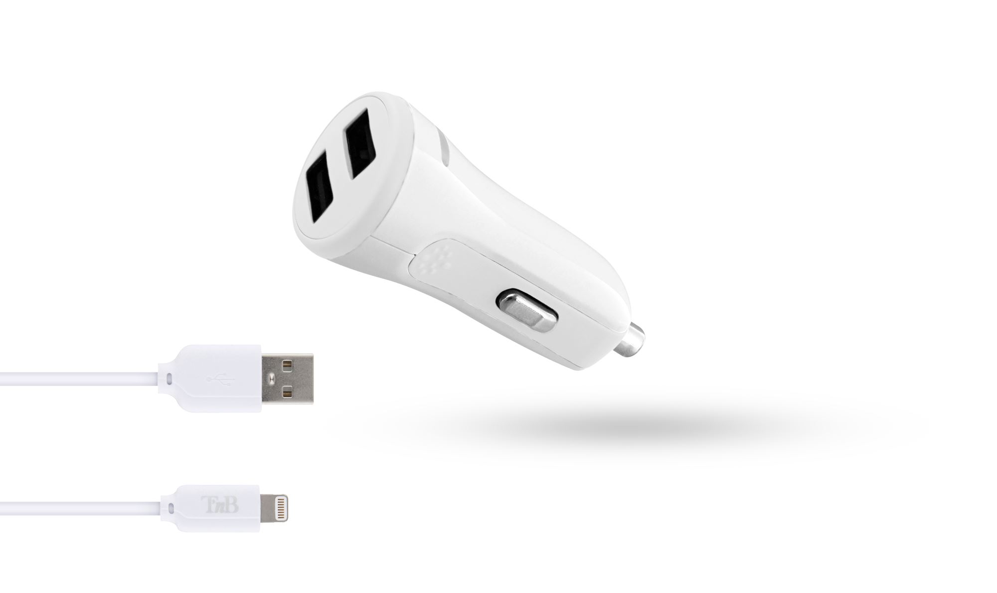 2XUSB-A 17W Car Charger + Lightning Cable1