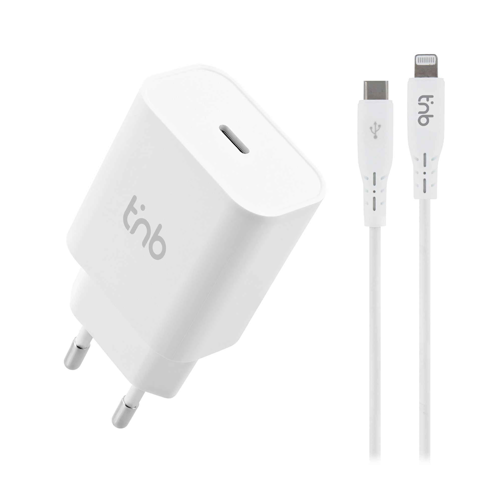 1 paquete de carga sectorial USB Type-C Power Delivery de 20 W + cable USB Type-C a Lightning1