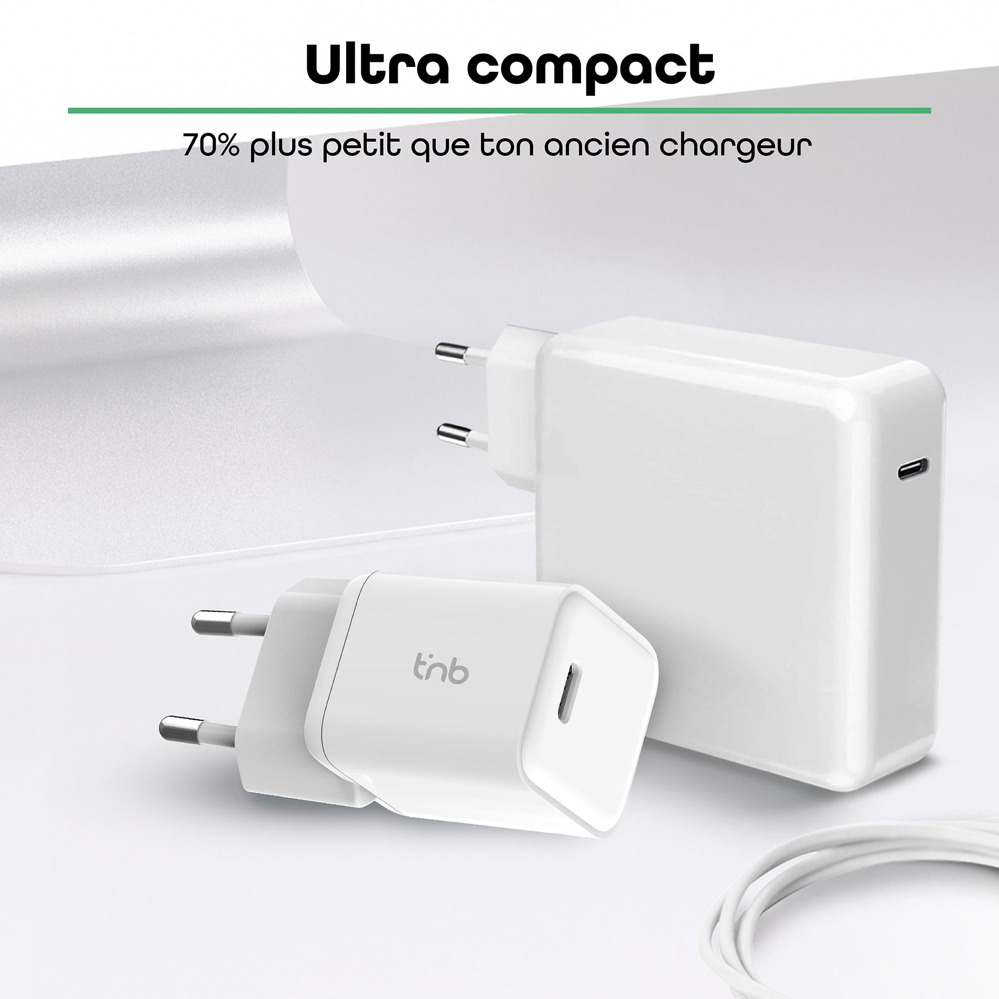 1 USB-C Power Delivery 45W mains charger3